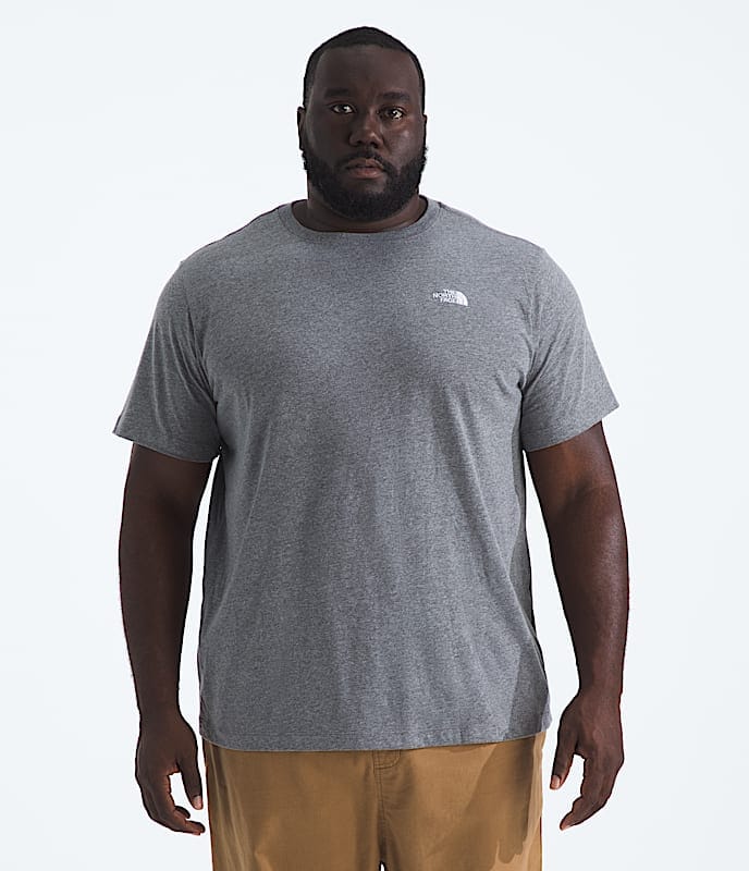 The North Face Men Big Evolution Simple Dome Short - Sleeve T-Shirt TNF Black TNF Mid Grey Heather Sumac