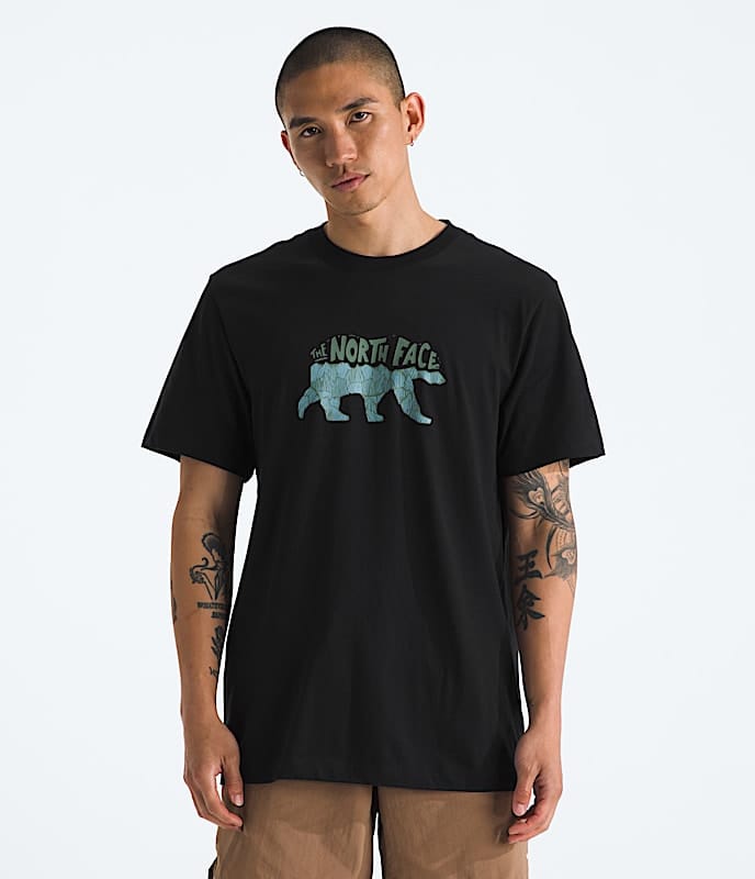 The North Face Men Evolution TNF Bear Short - Sleeve TeeGraphic Bark Mist Smokey Brown TNF Black