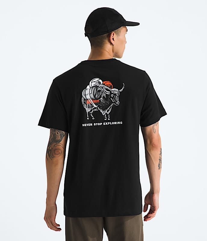 The North Face Men Evolution Vault Tri Pack Short - Sleeve TeeGraphic White Dune TNF Black