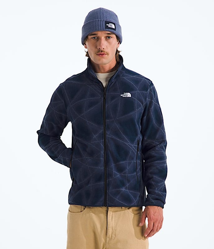 The North Face Men Glacier Fleece JacketPrint Summit Navy Sun Halos Print