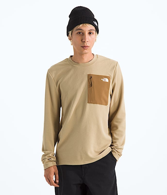 The North Face Men Kecha Crew Khaki Stone/Utility Brown Smoked Pearl/Asphalt Grey