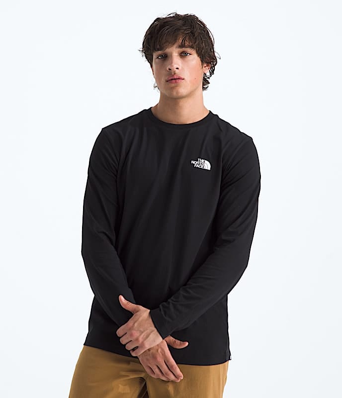 The North Face Men Long - Sleeve Simple Dome T-Shirt TNF Black