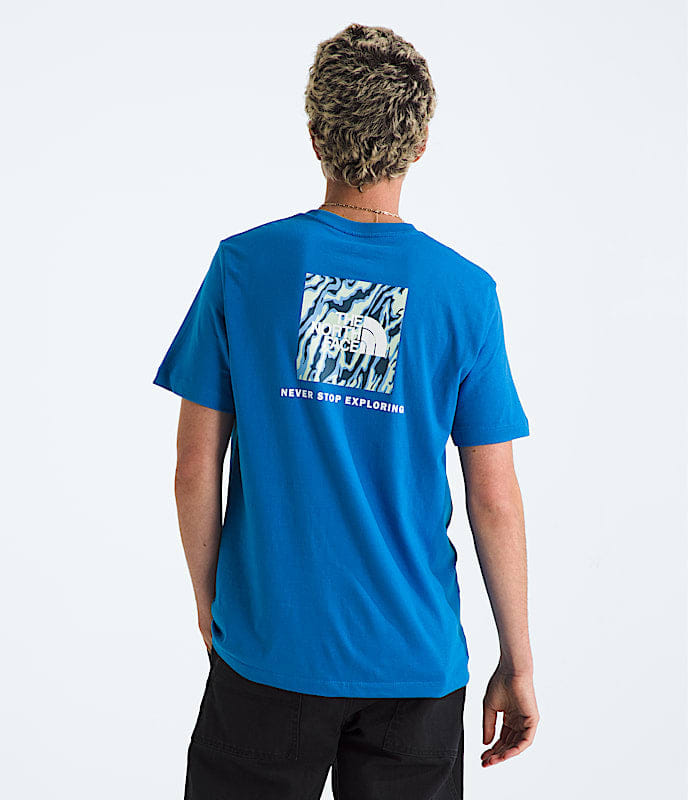 The North Face Men Short - Sleeve Core Wavy Lines Box NSE T-Shirt Hero Blue