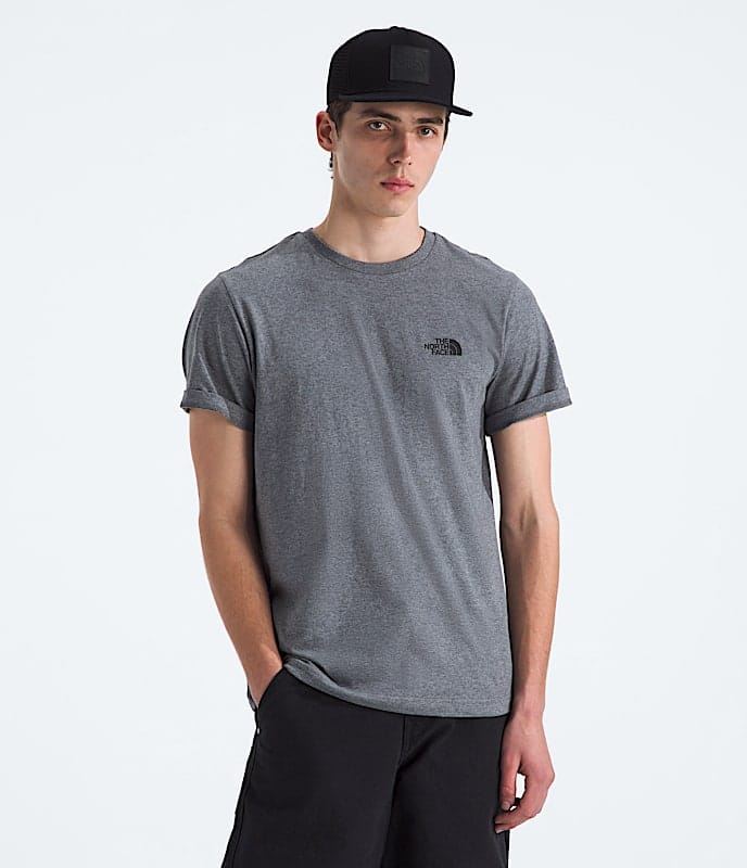 The North Face Men Short - Sleeve Simple Dome T-Shirt TNF Medium Grey Heather Summit Navy