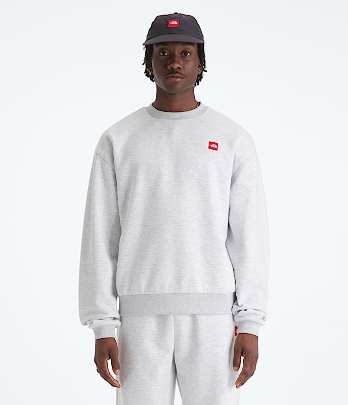 The North Face Men TNF Red Box Crew Obsidian TNF Classic Grey Heather Lunar Blue