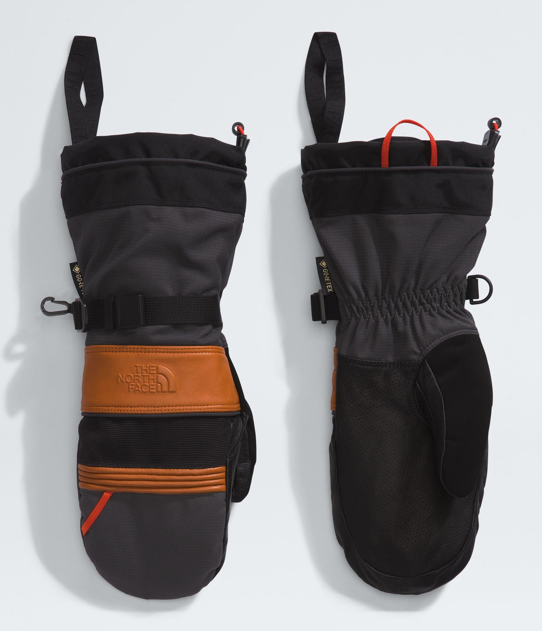 The North Face Montana Pro GORE - TEX® Mitts Leather Brown/Asphalt Grey TNF Black
