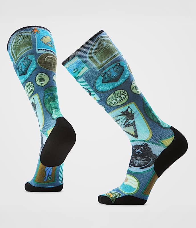 The North Face Ski Targeted Cushion Explorer Print OTC Socks Deep Navy