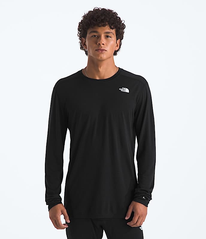 The North Face TNF x Smartwool Men Merino Blend 150 Long - Sleeve Crew Black Deep Navy
