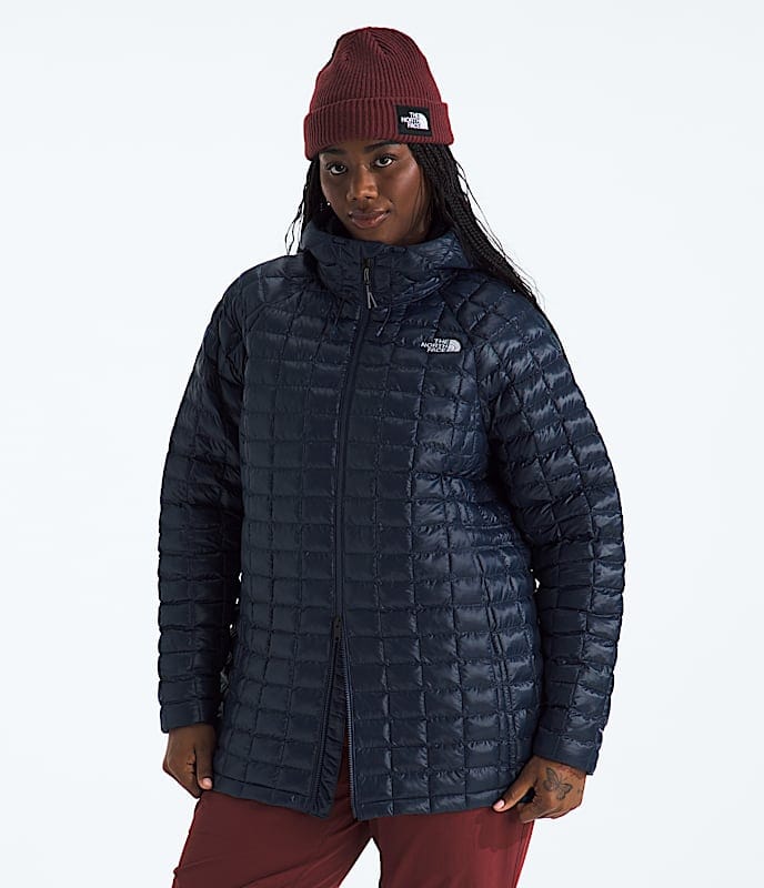 The North Face Women Plus THERMOBALL Hooded Parka TNF Black Summit Navy