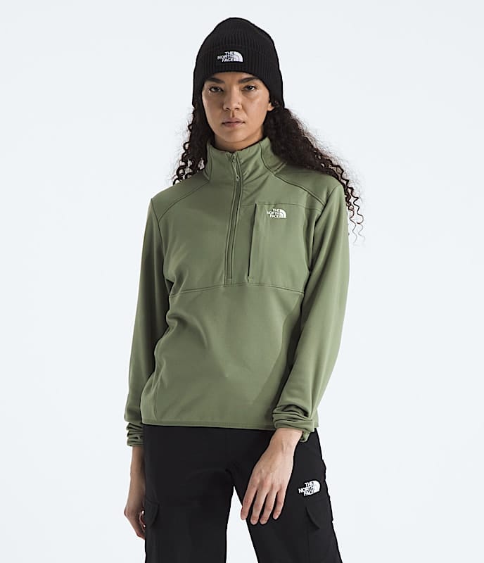 The North Face Women TNF Performance Fleece Zip White Dune TNF Black Space Bark Mist