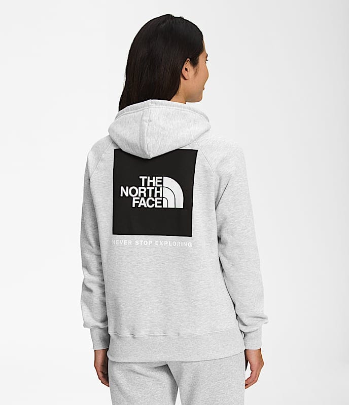 The North Face Women Box NSE Pullover Hoodie TNF Light Grey Heather/TNF Black