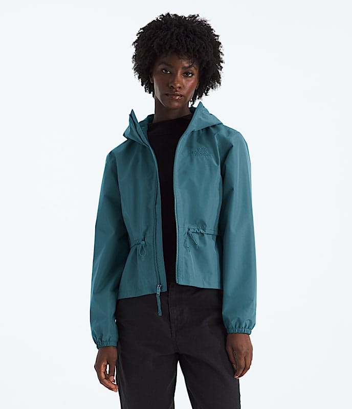 The North Face Women Daybreak Rain Jacket Space TNF Black Amber Green/Nettle