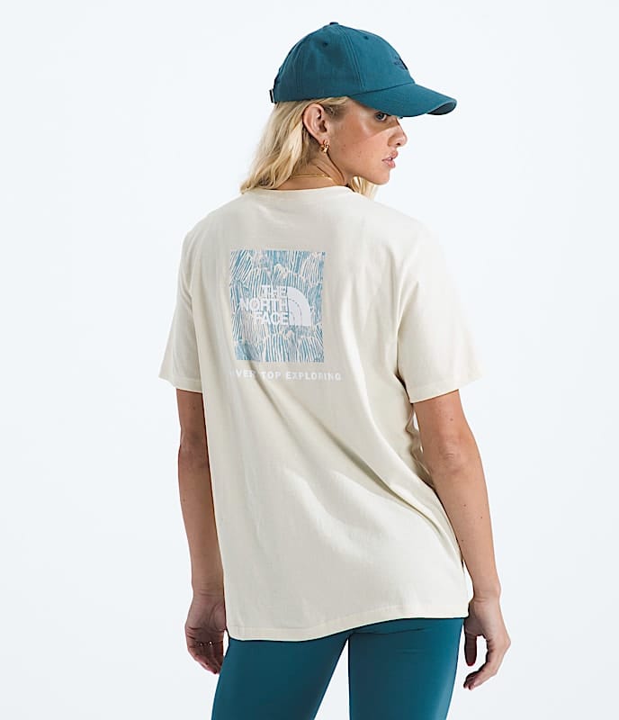 The North Face Women Evolution Box NSE Fill Short - Sleeve TeeGraphic TNF Black White Dune Space