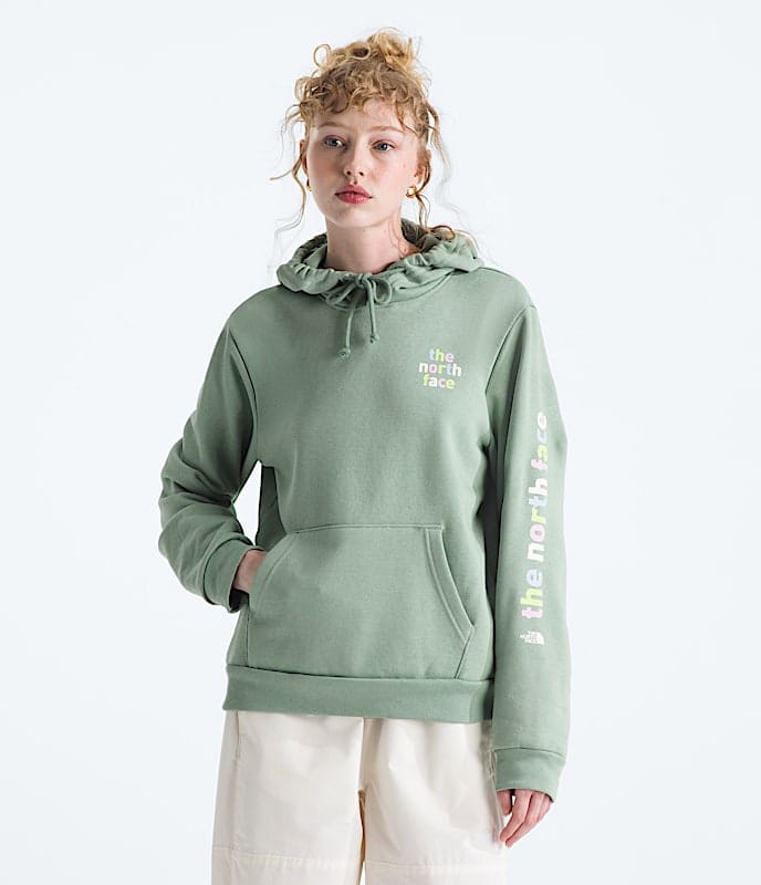 The North Face Women Evolution Proud HoodieGraphic Mars Dust Slate Moss