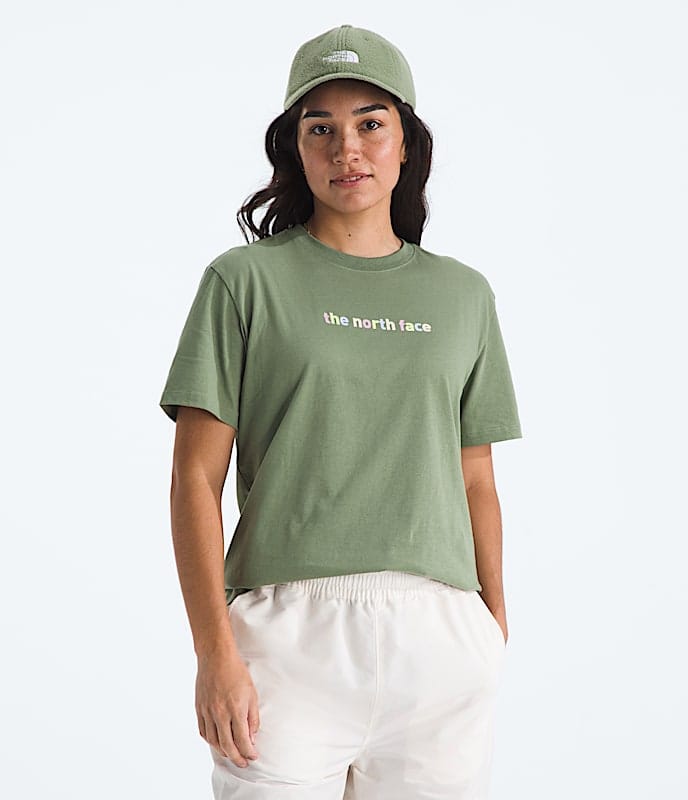 The North Face Women Evolution Proud Short - Sleeve TeeGraphic Blue Eclipse White Dune TNF Black Mars Dust Bark Mist Blue Flax