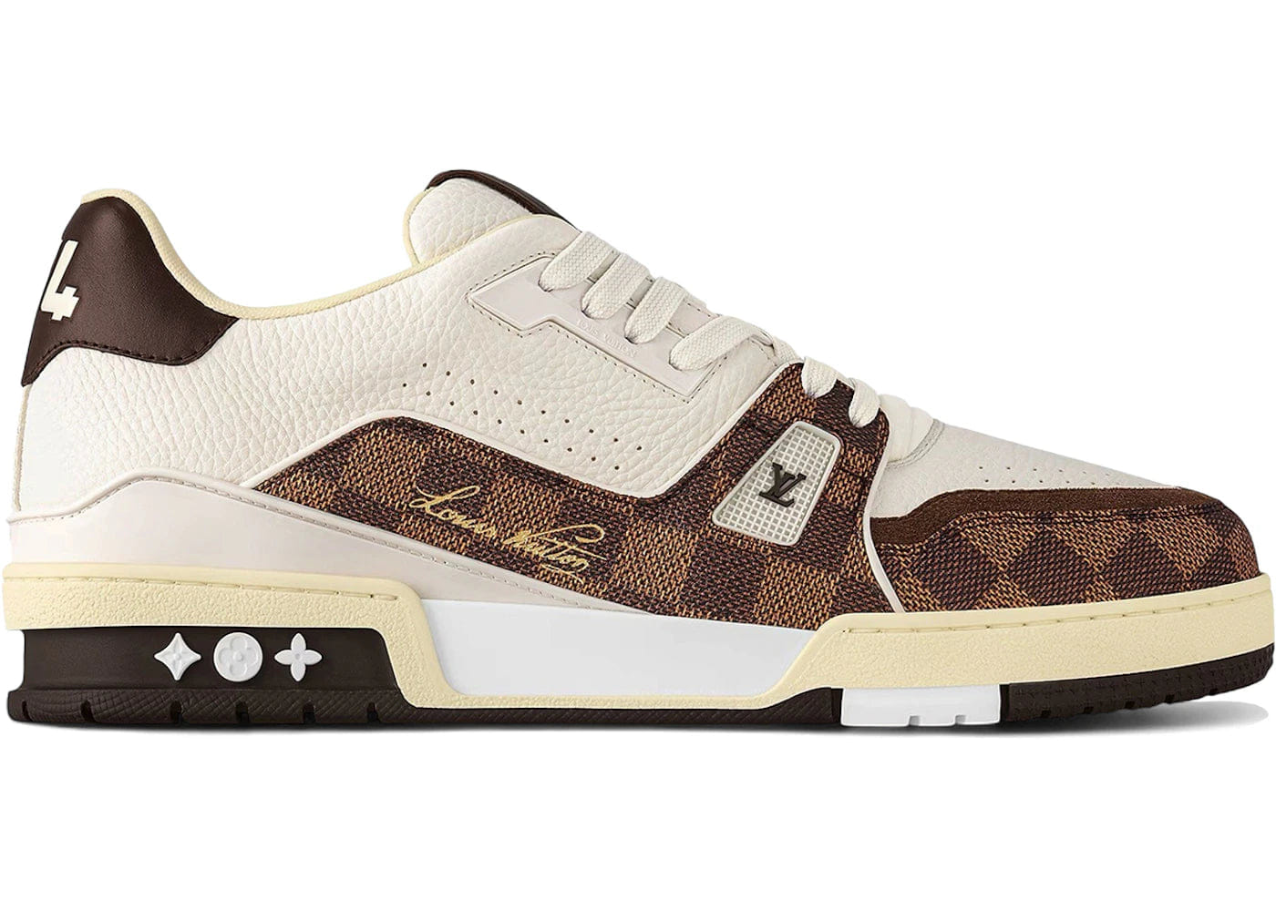 Louis Vuitton Lv Trainer White Moka Brown