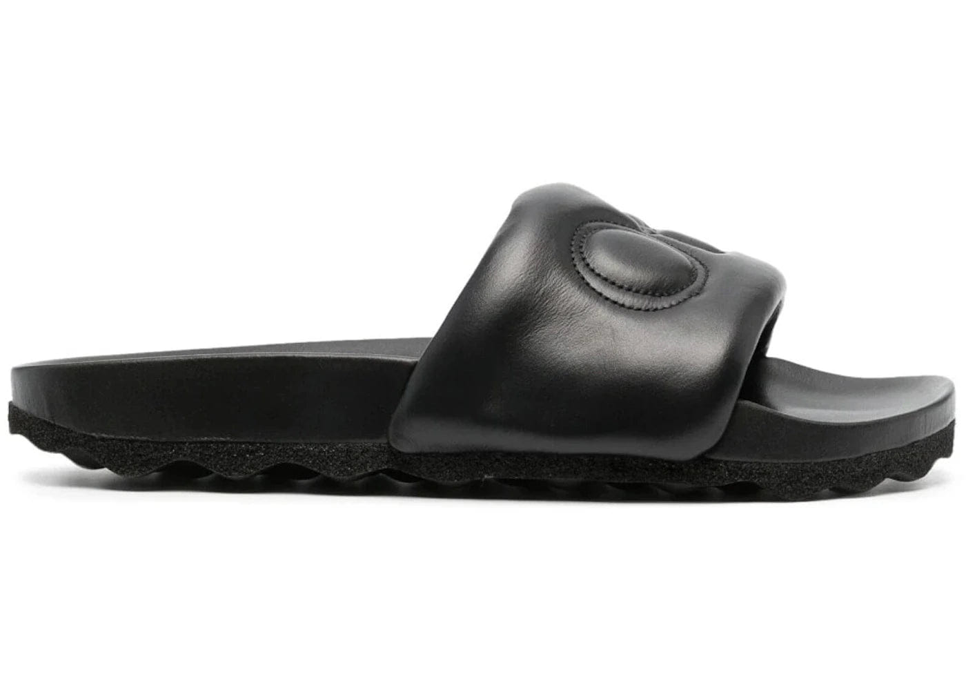 Off-White Bookish Leather Sliders Black