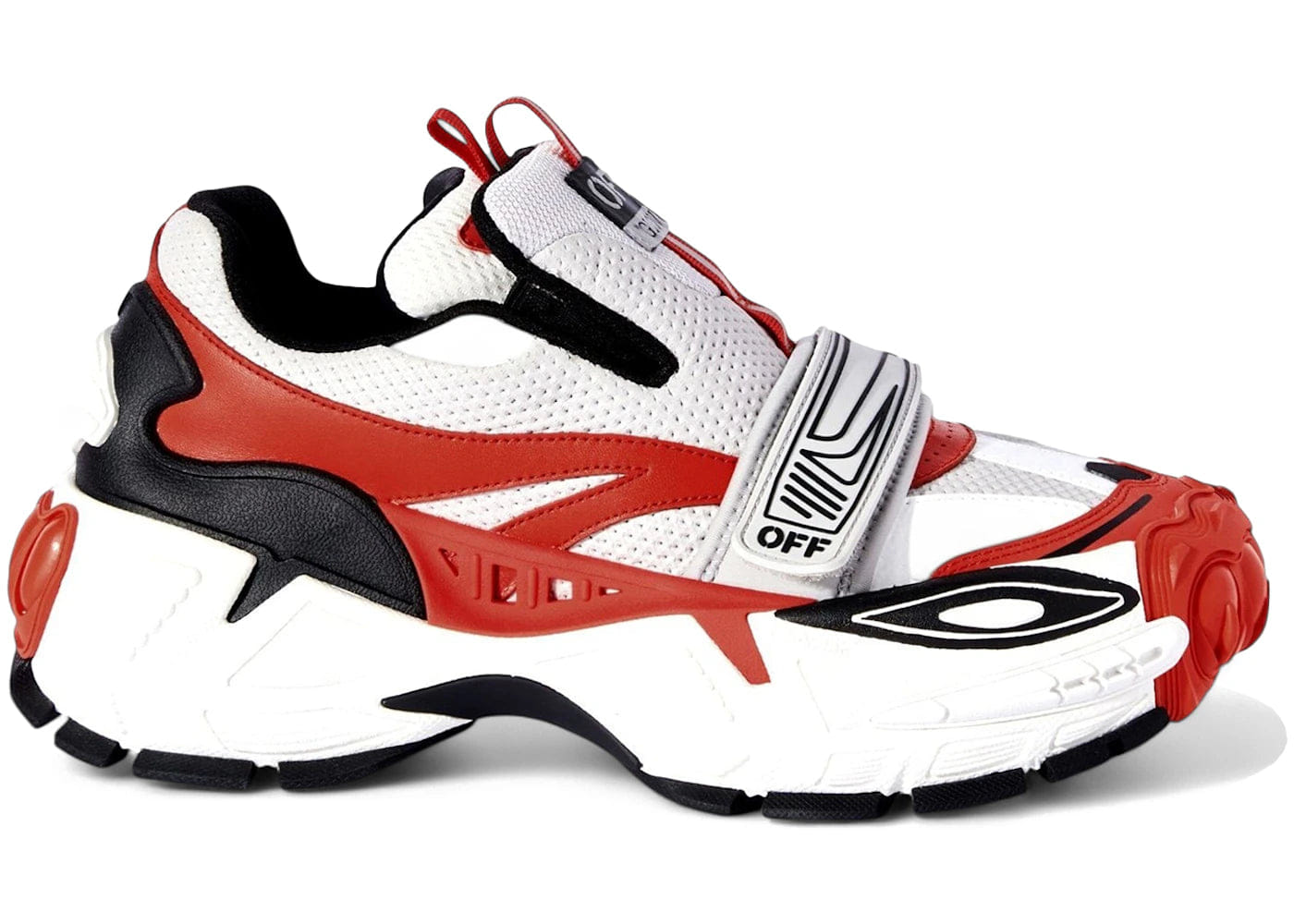 Off-White Glove Slip On Light Gray Red