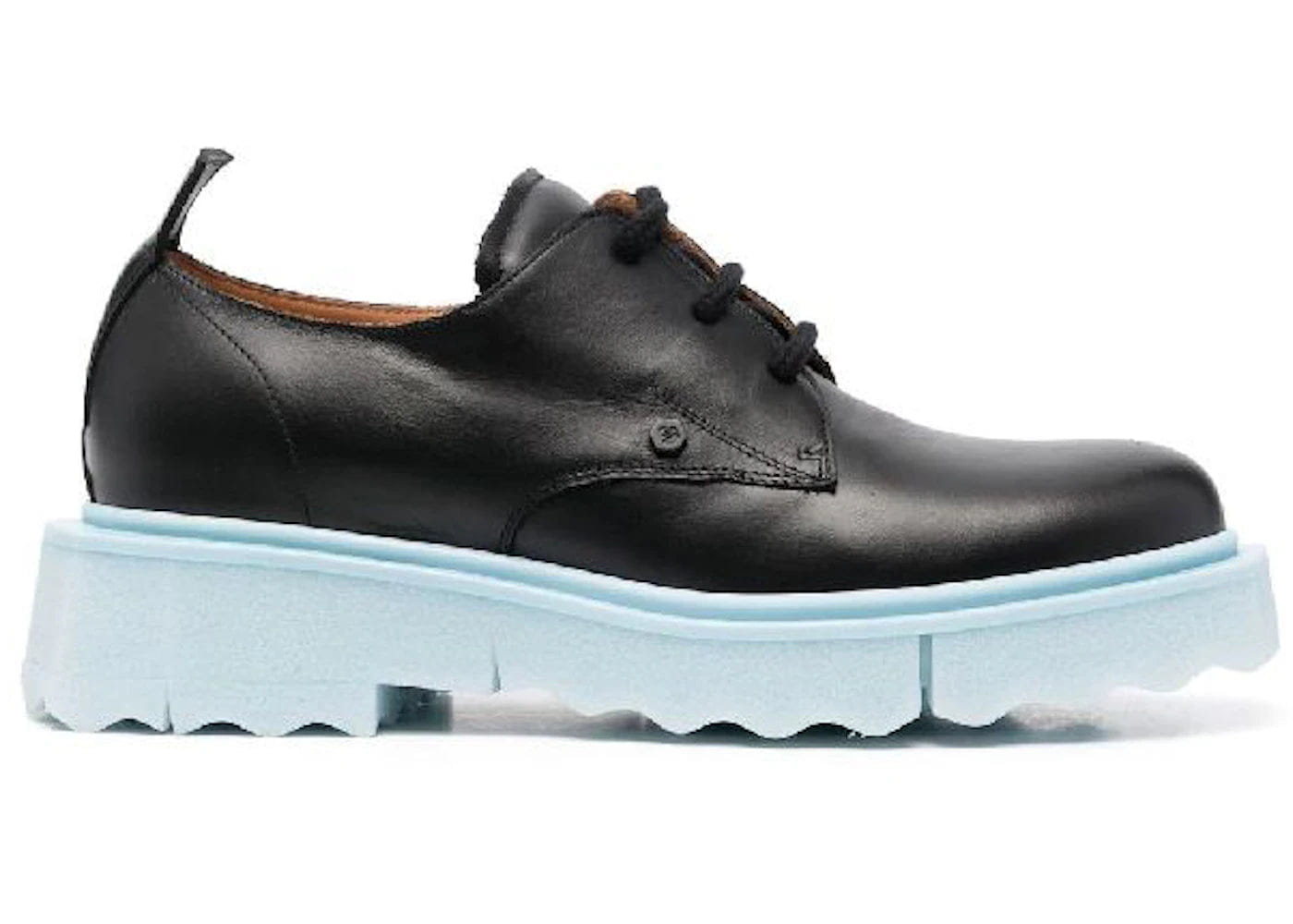 Off-White Leather Sponge Derby Black Light Blue
