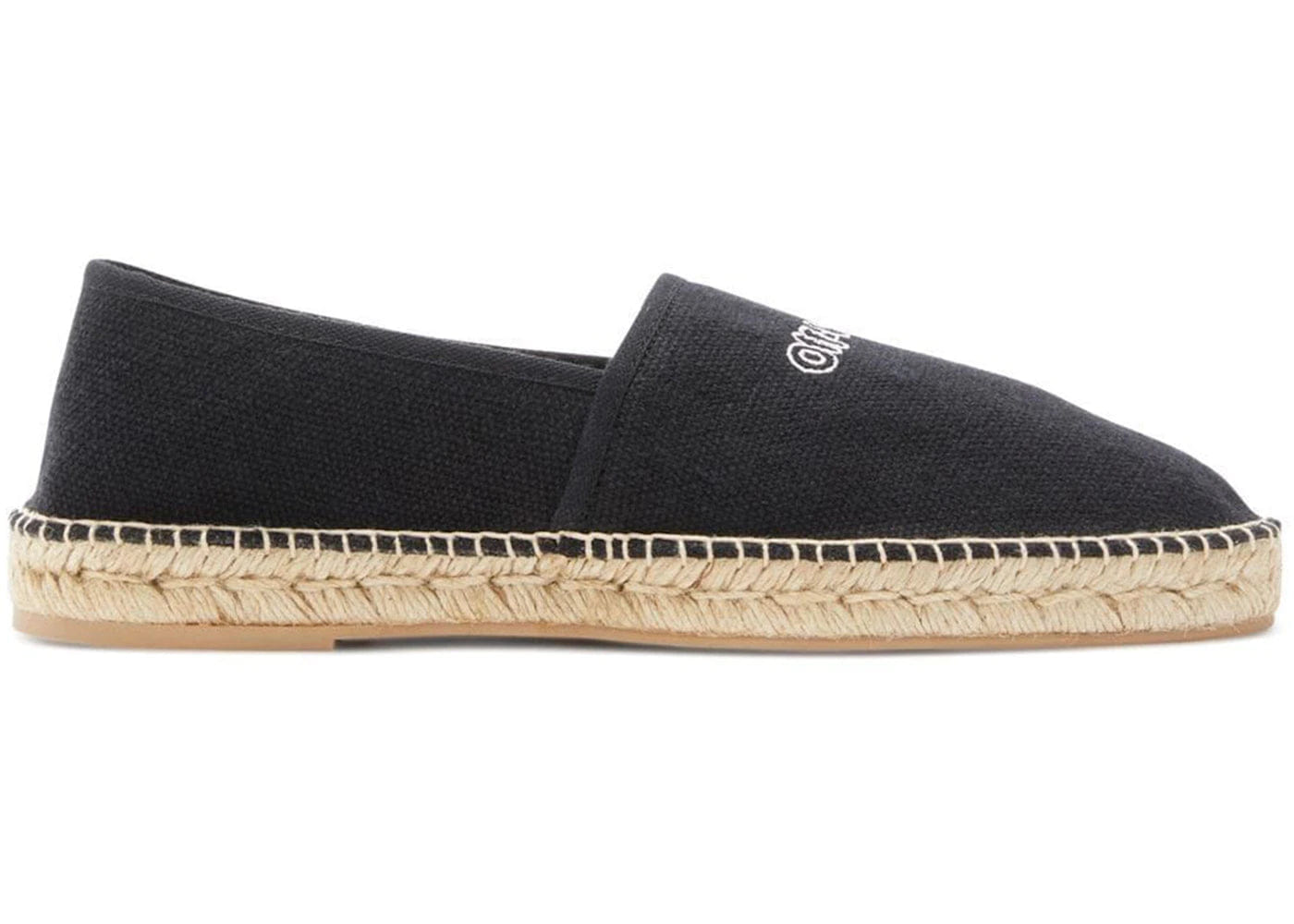 Off-White Logo Canvas Espadrilles Black