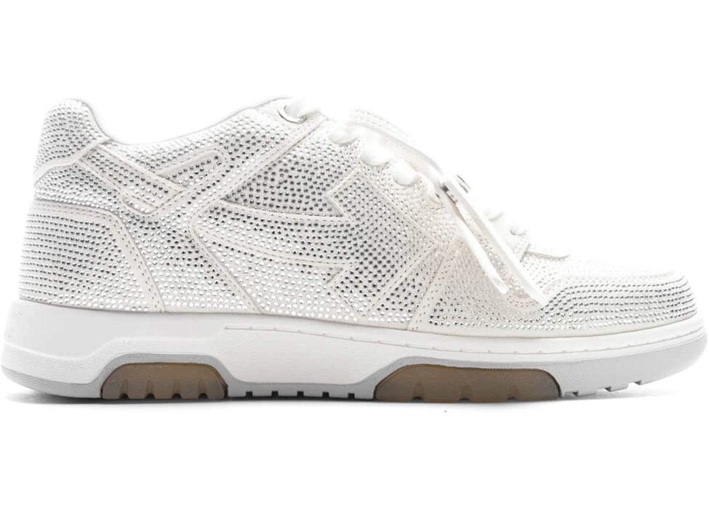 Off-White Out Of Office Ooo Low Tops Silver Strass