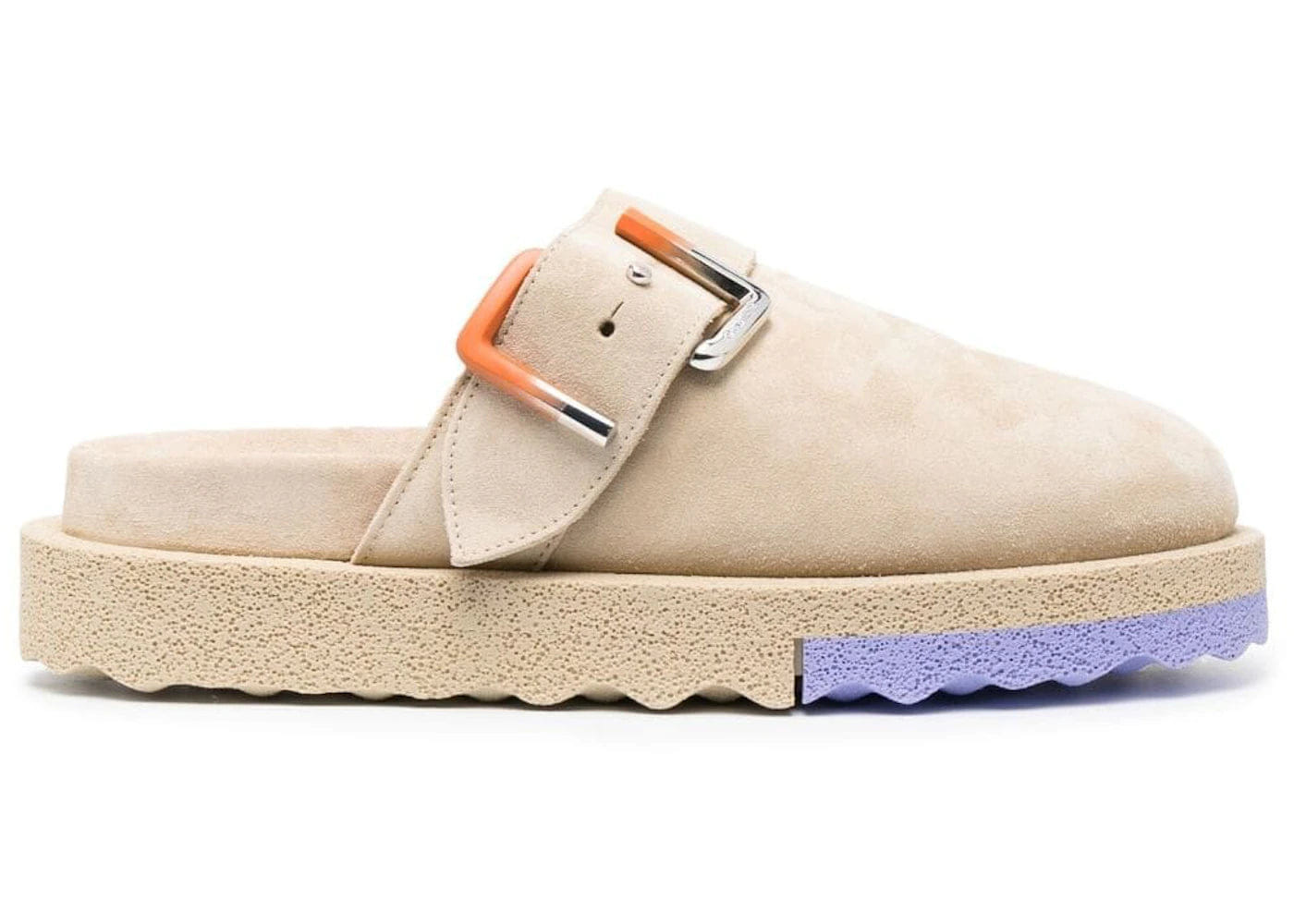Off-White Spongesole Clogs Beige Purple