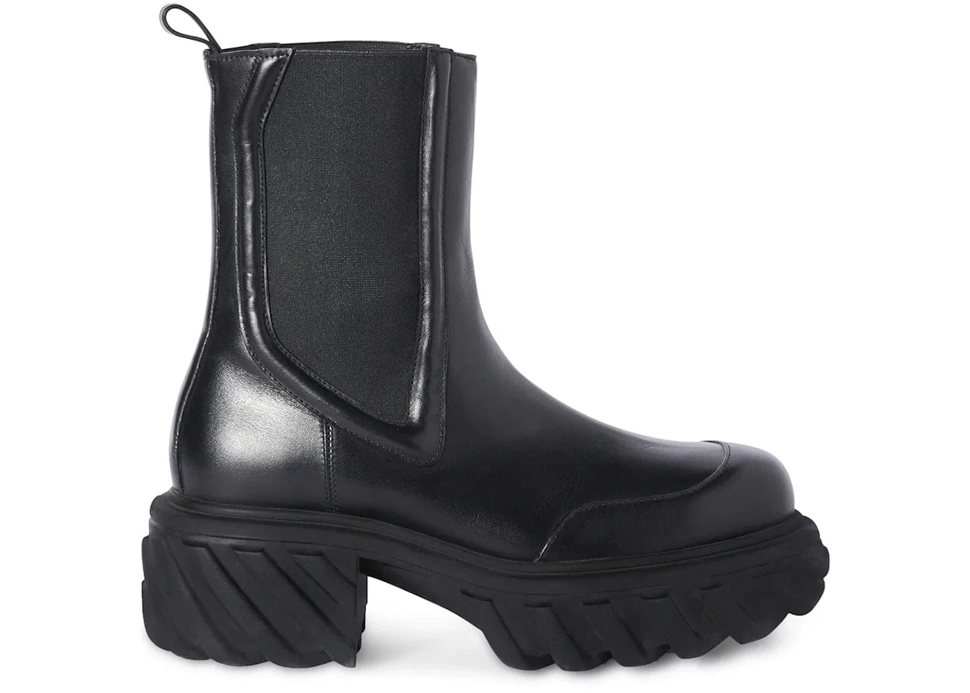 Off-White Tractor Motor Chelsea Boot Black Womens
