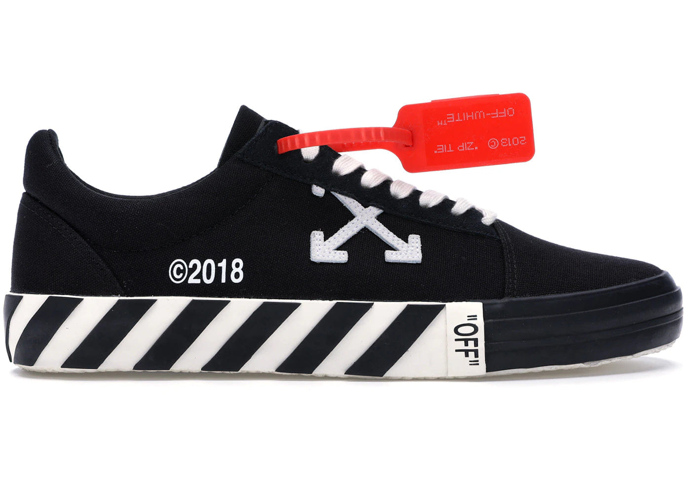 Off-White Vulc Low Black Updated Stripes
