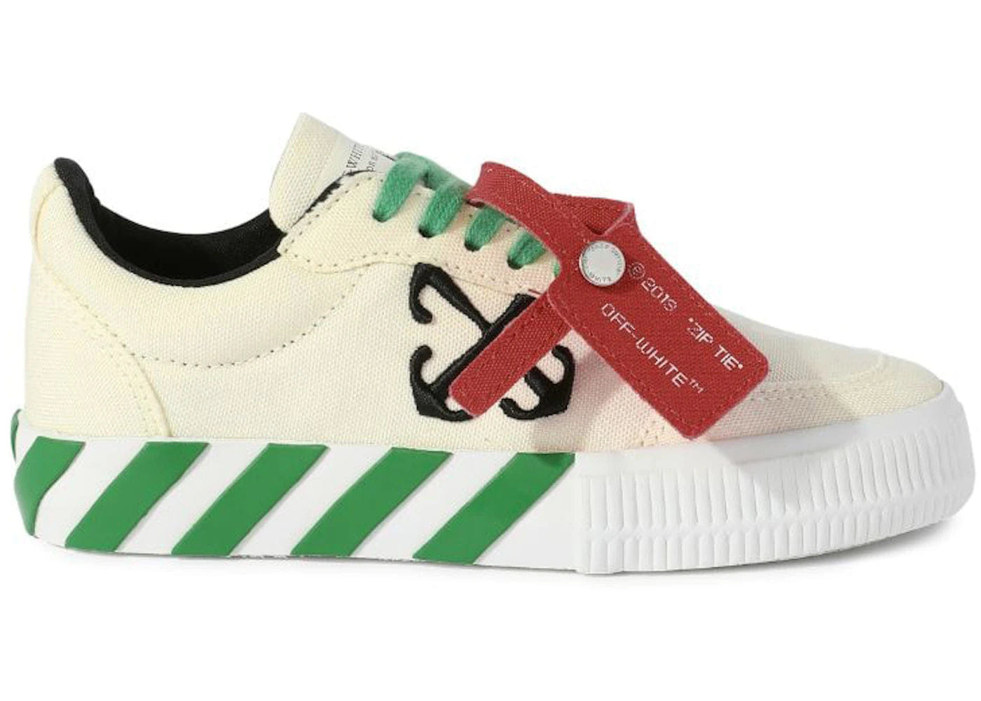 Off-White Vulc Low Off White Green Kids