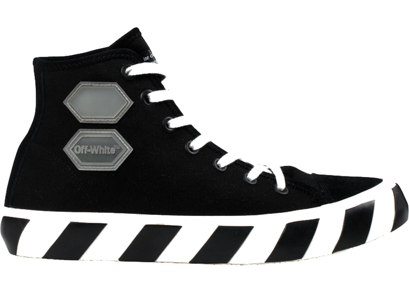 Off-White Vulcanized Hi Black Striped