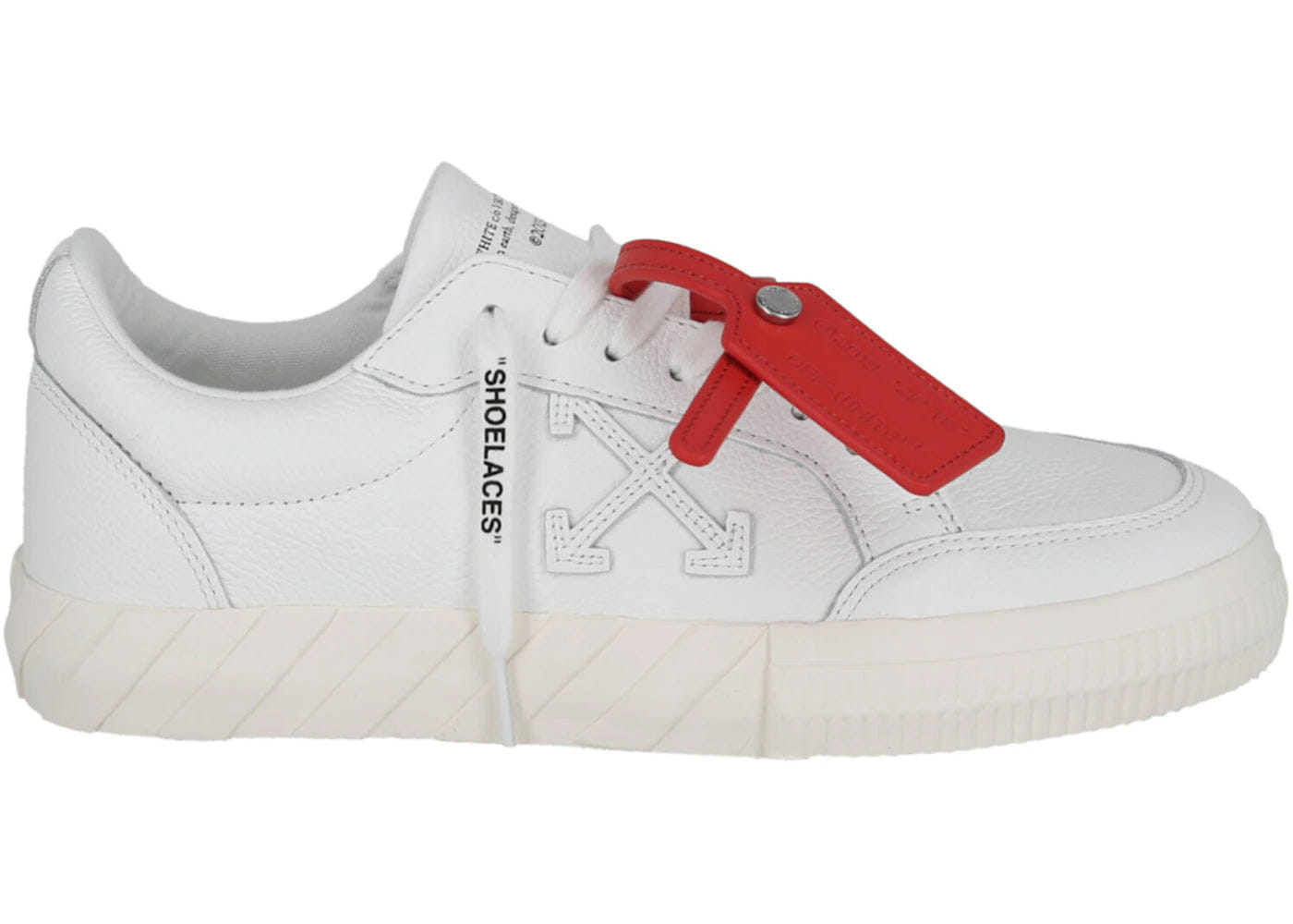 Off-White Vulcanized Leather Low-Top Sneaker White