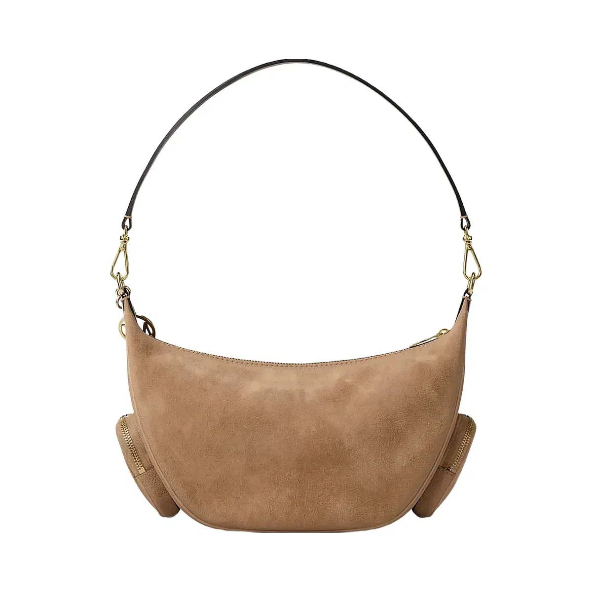 Michael Kors Merritt Medium Suede Convertible Shoulder Bag Camel