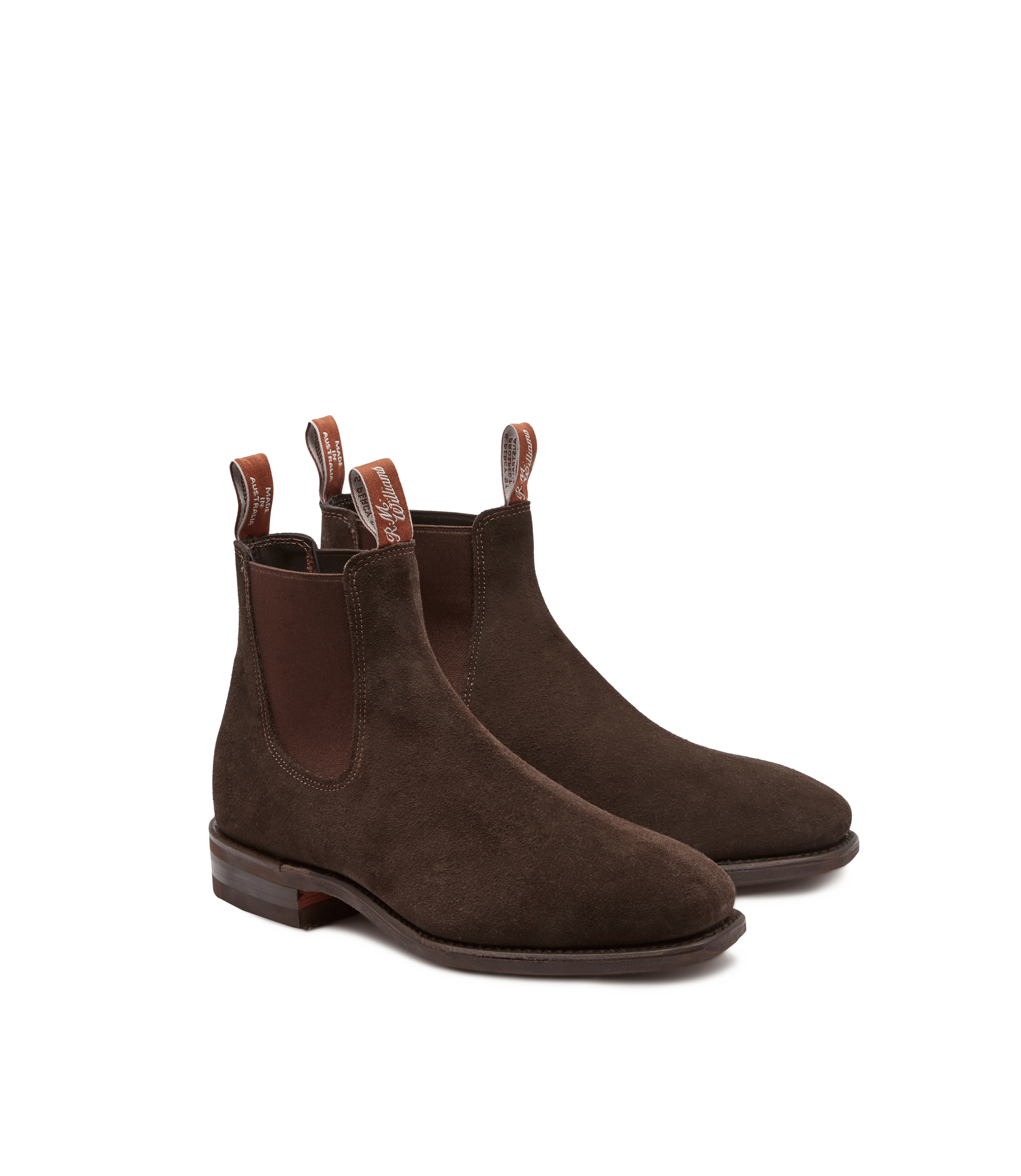 Craftsman boot chocolate suede leather
