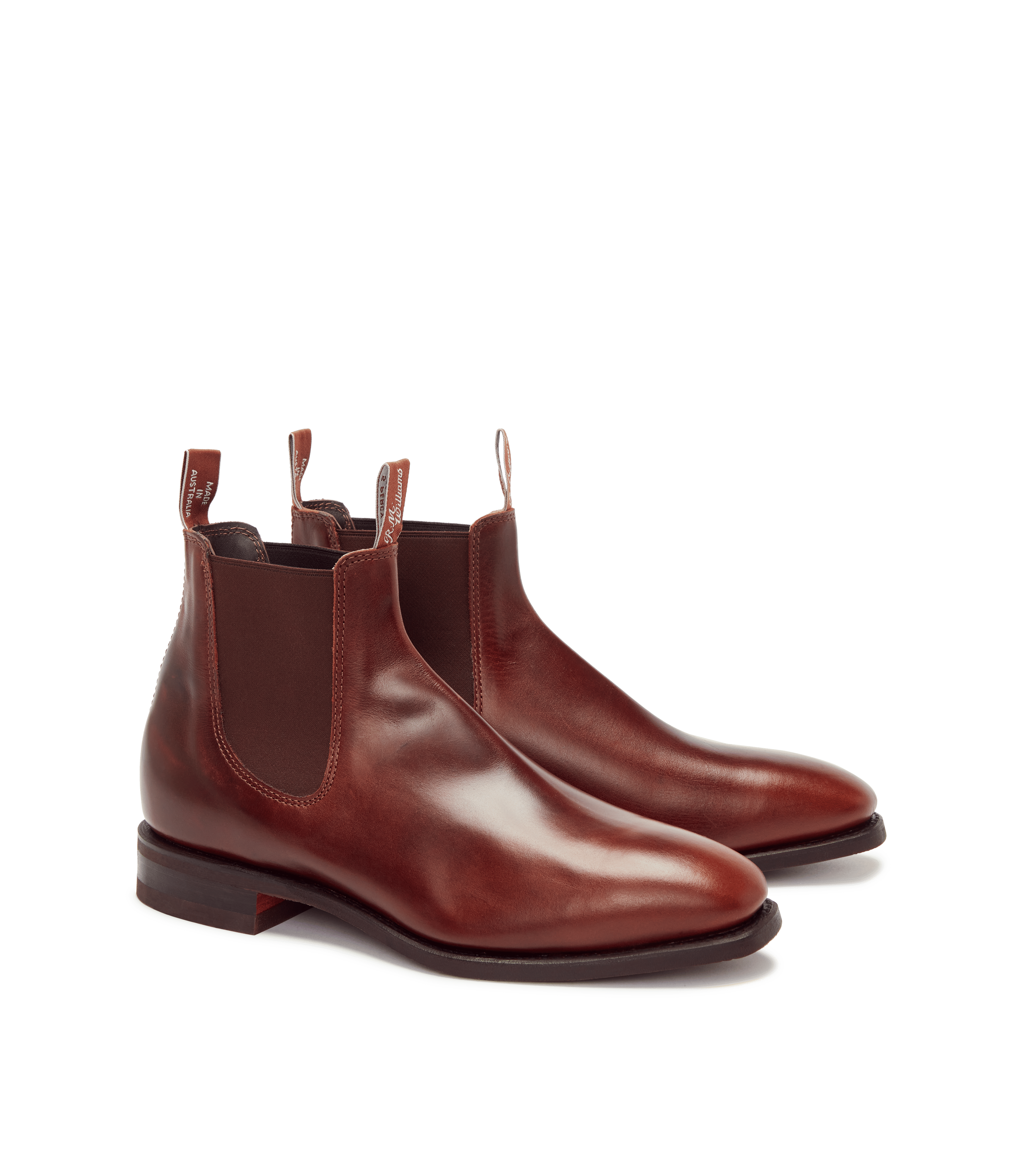 Craftsman boot mid brown pull - up leather