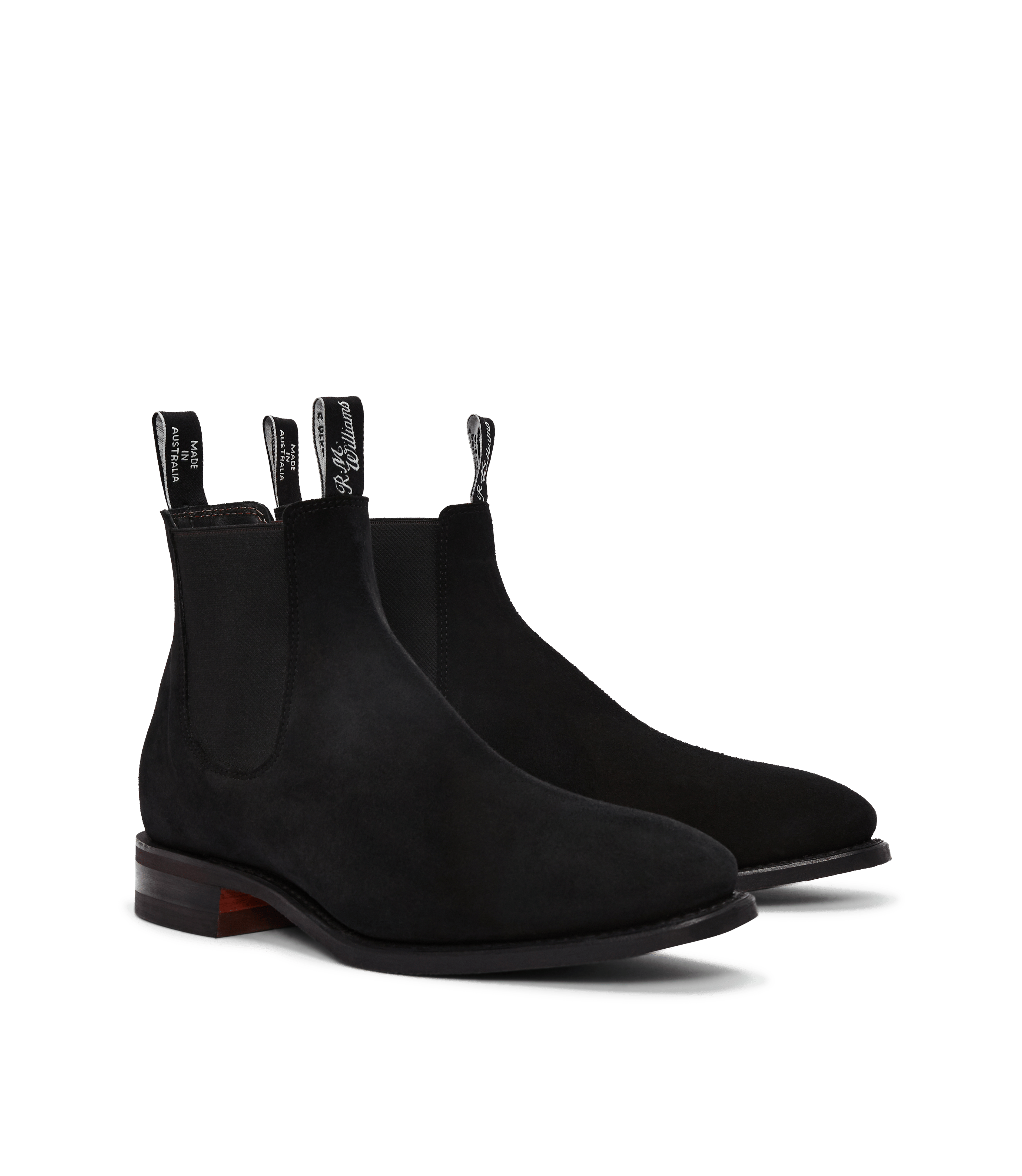 Craftsman boot black suede leather