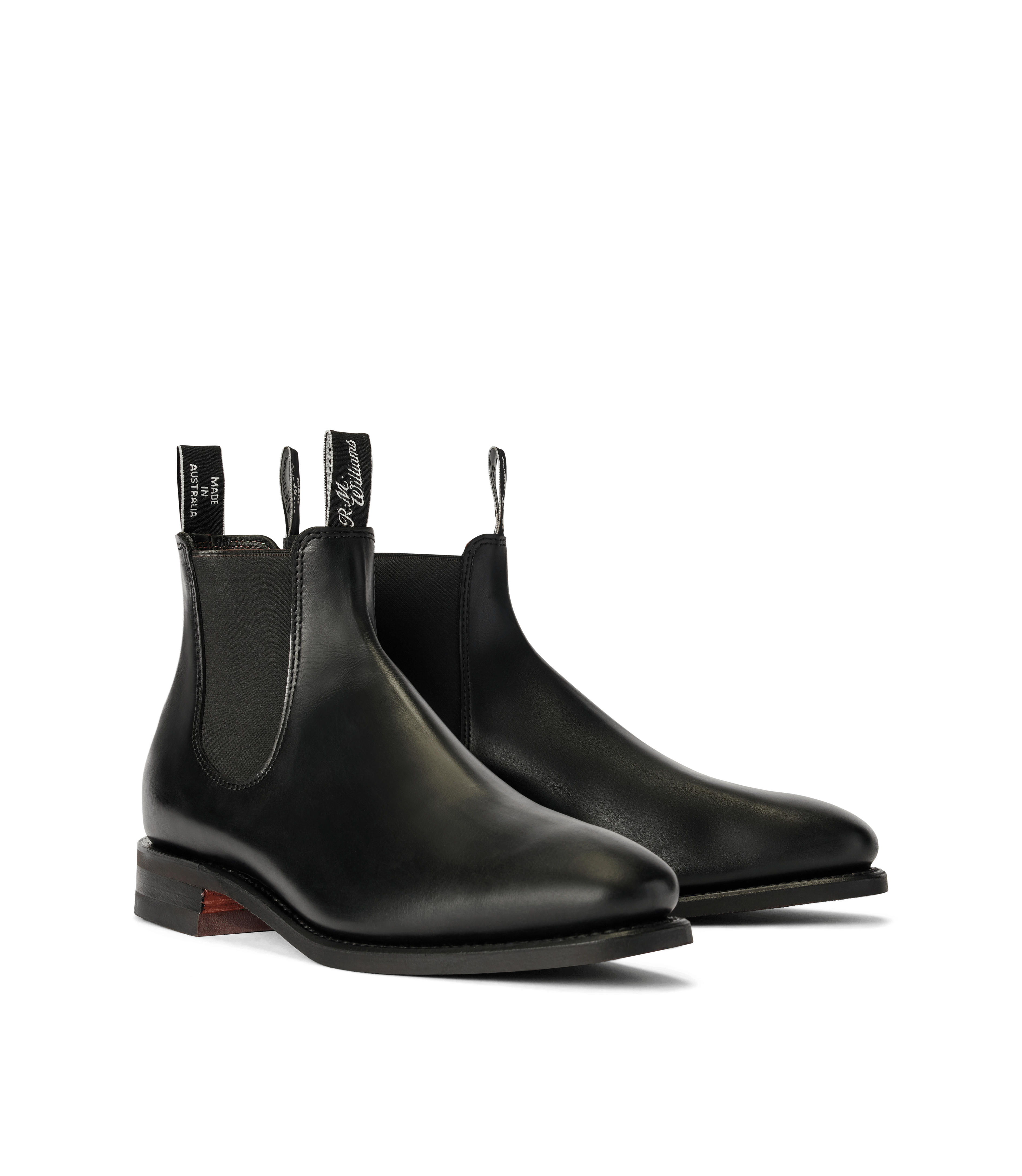 Craftsman boot ebony pull - up leather