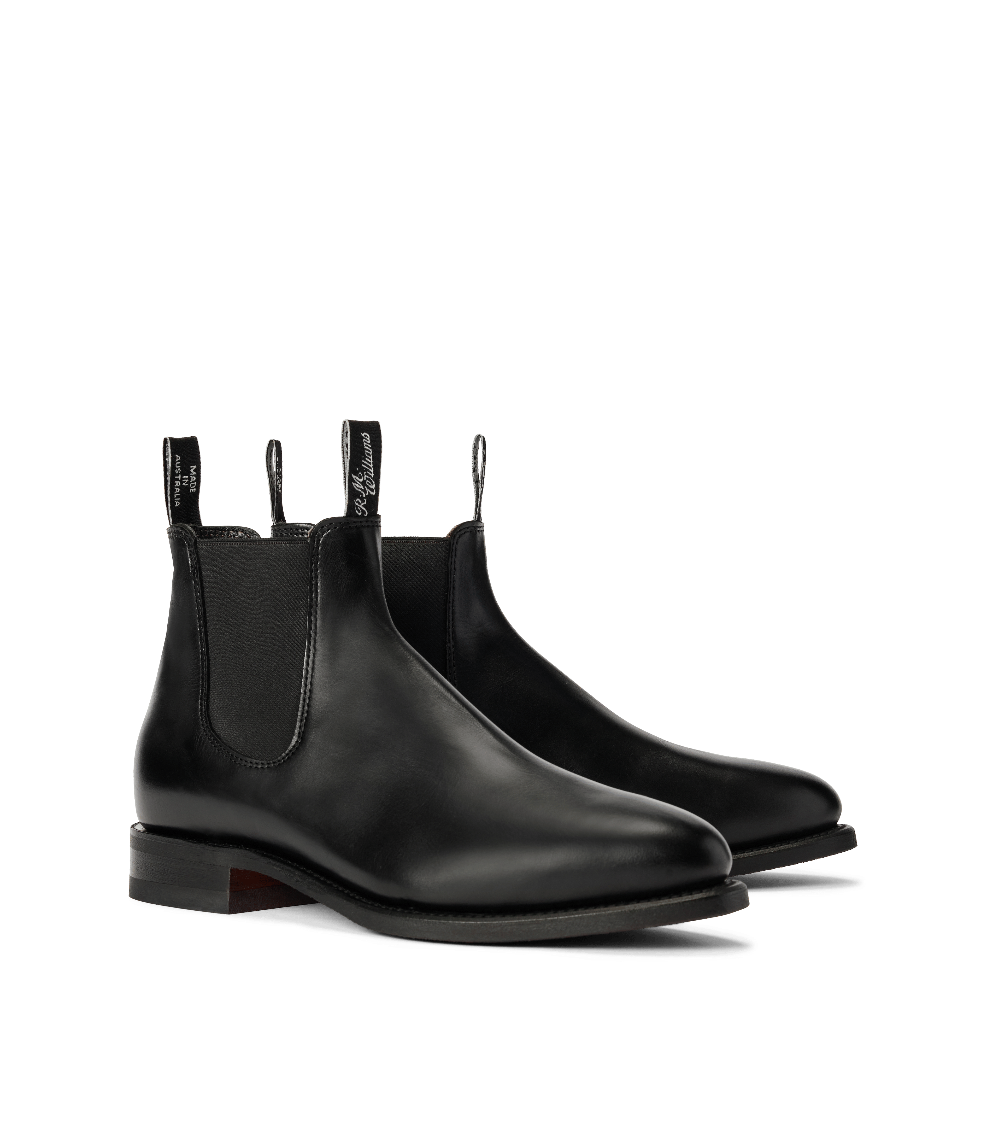 Macquarie boot black pull - up leather