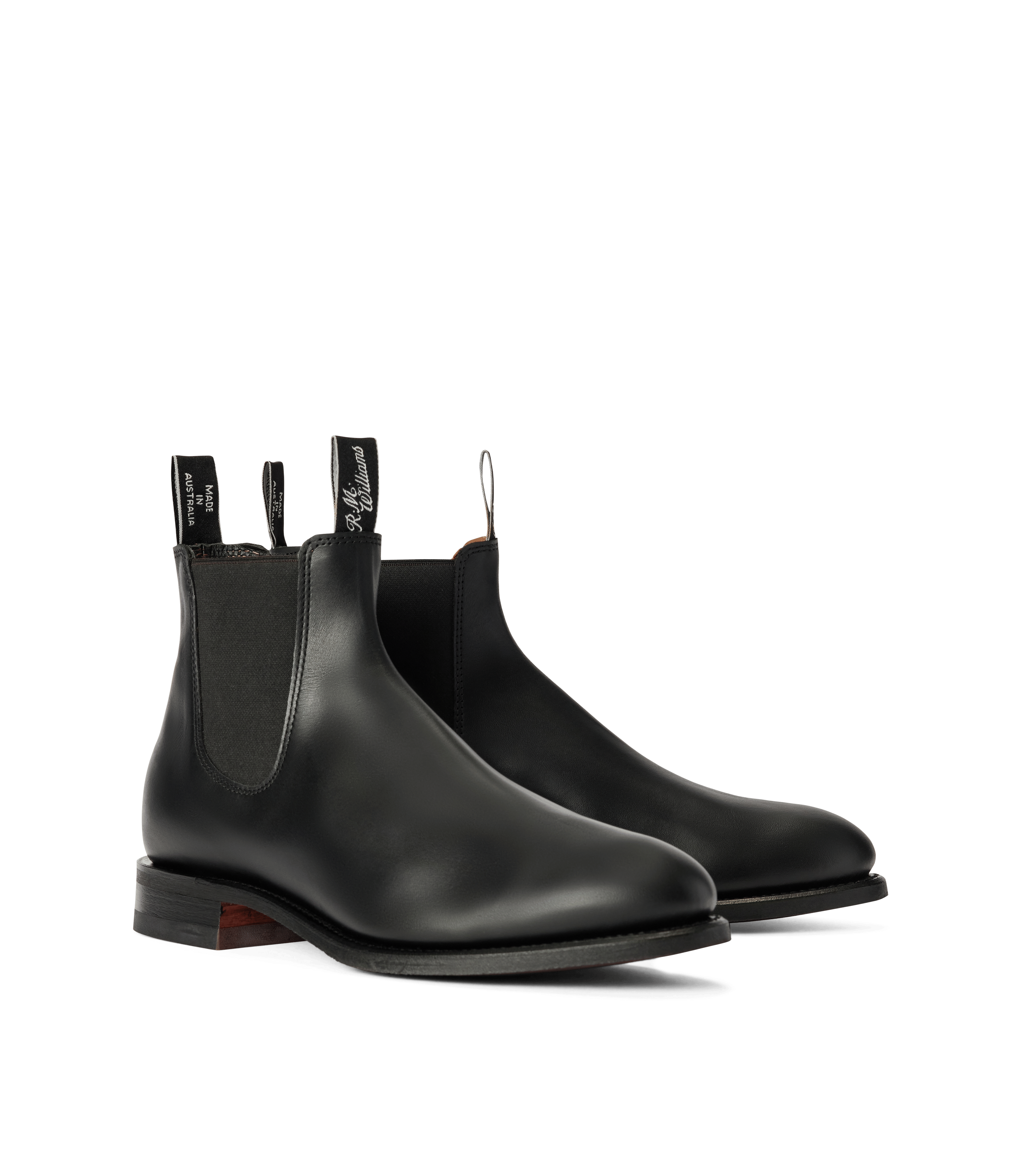 Turnout boot black yearling leather