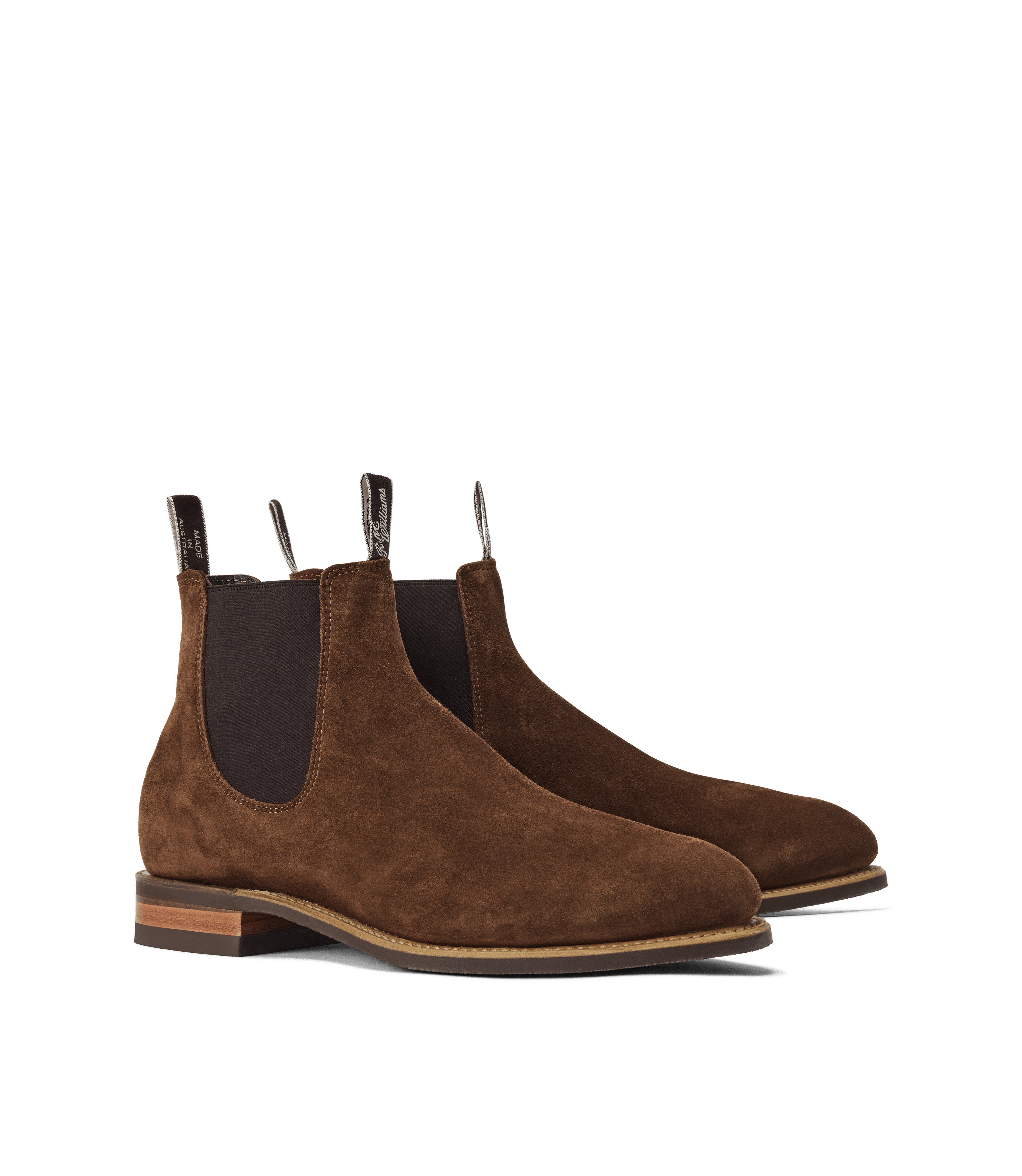 Turnout boot brown suede leather