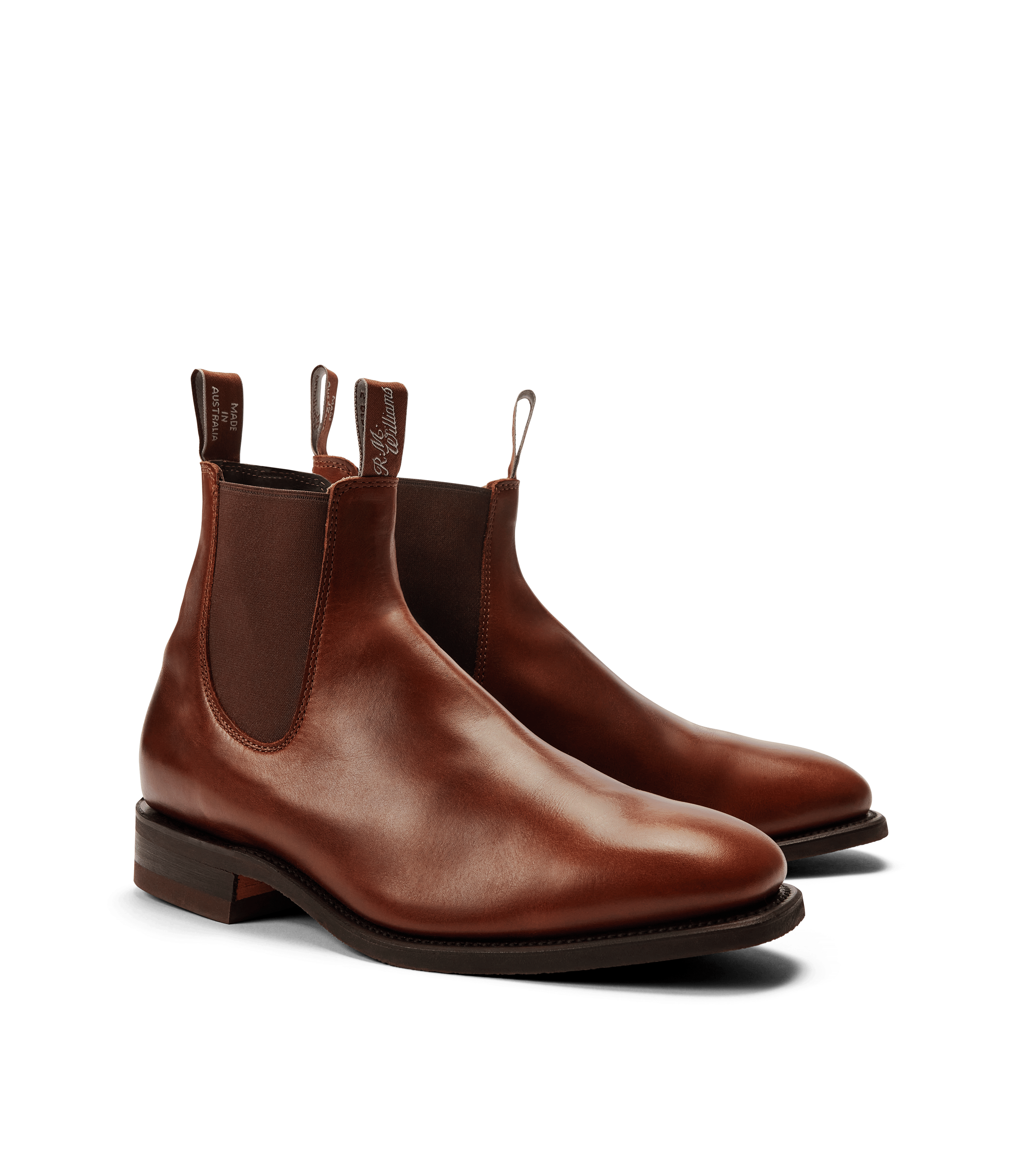 Tambo boot mid brown pull - up leather