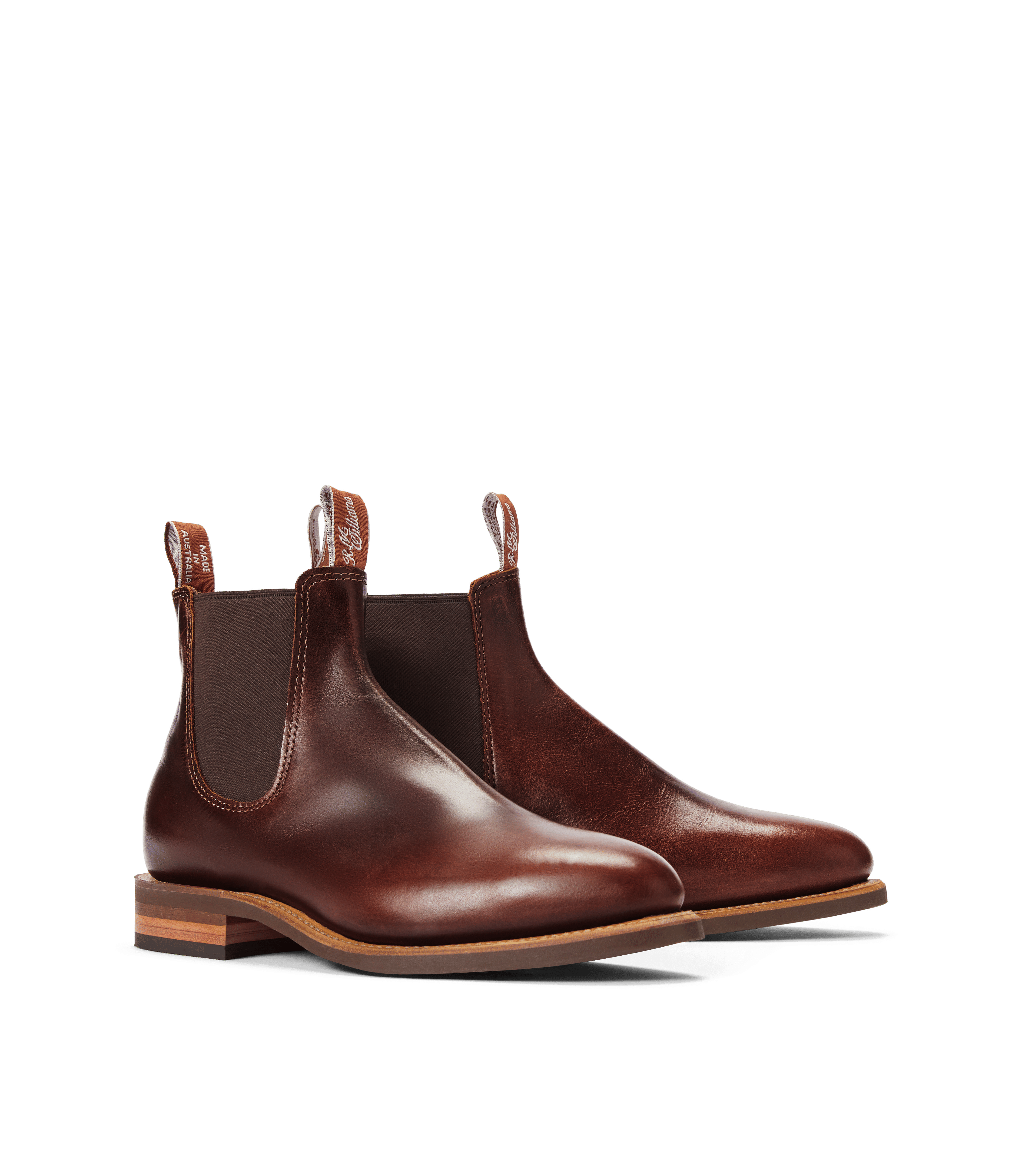 Moriarty boot mid brown pull - up leather