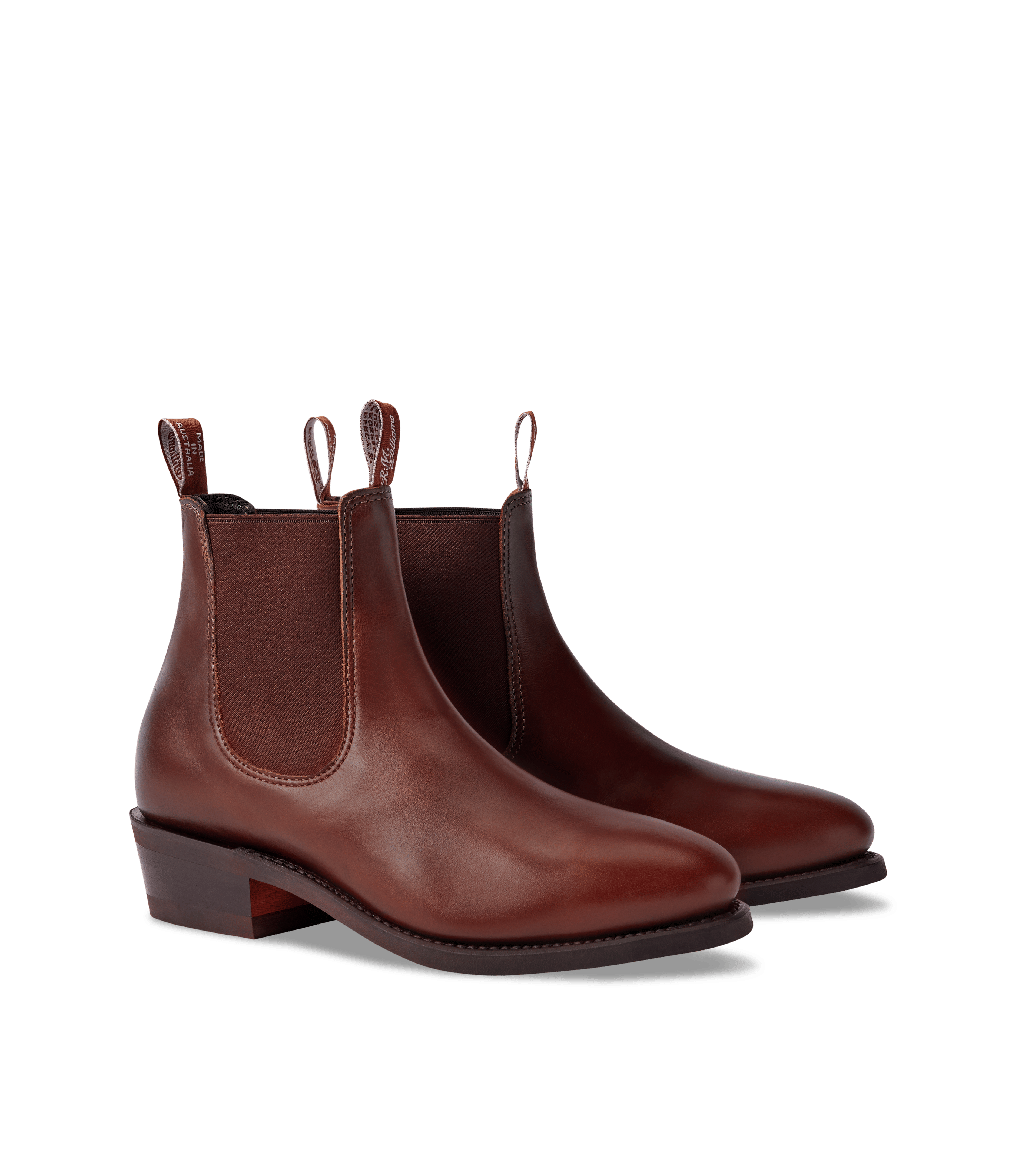 Lady Yearling boot mid brown pull - up leather