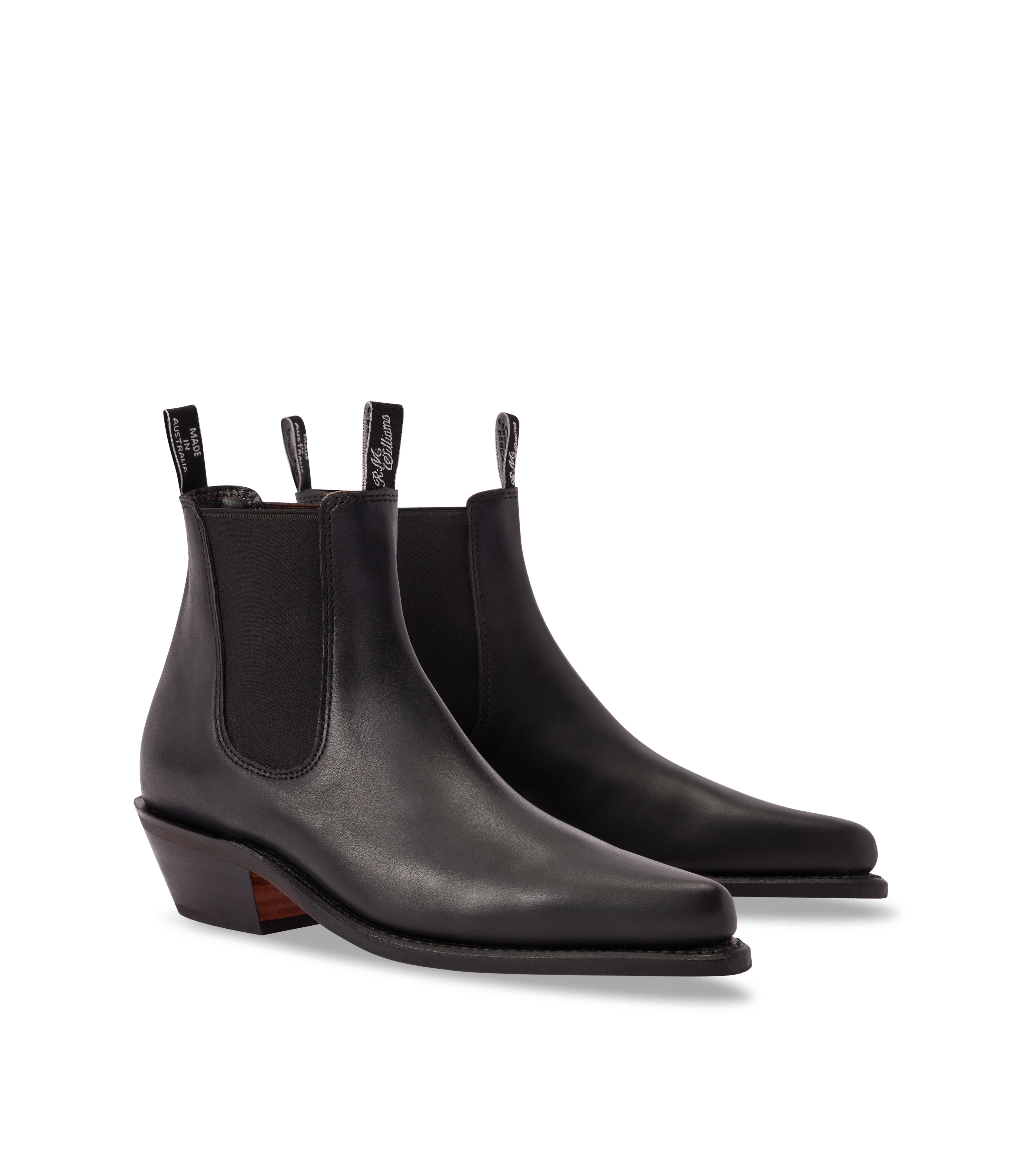 Millicent boot ebony aniline leather