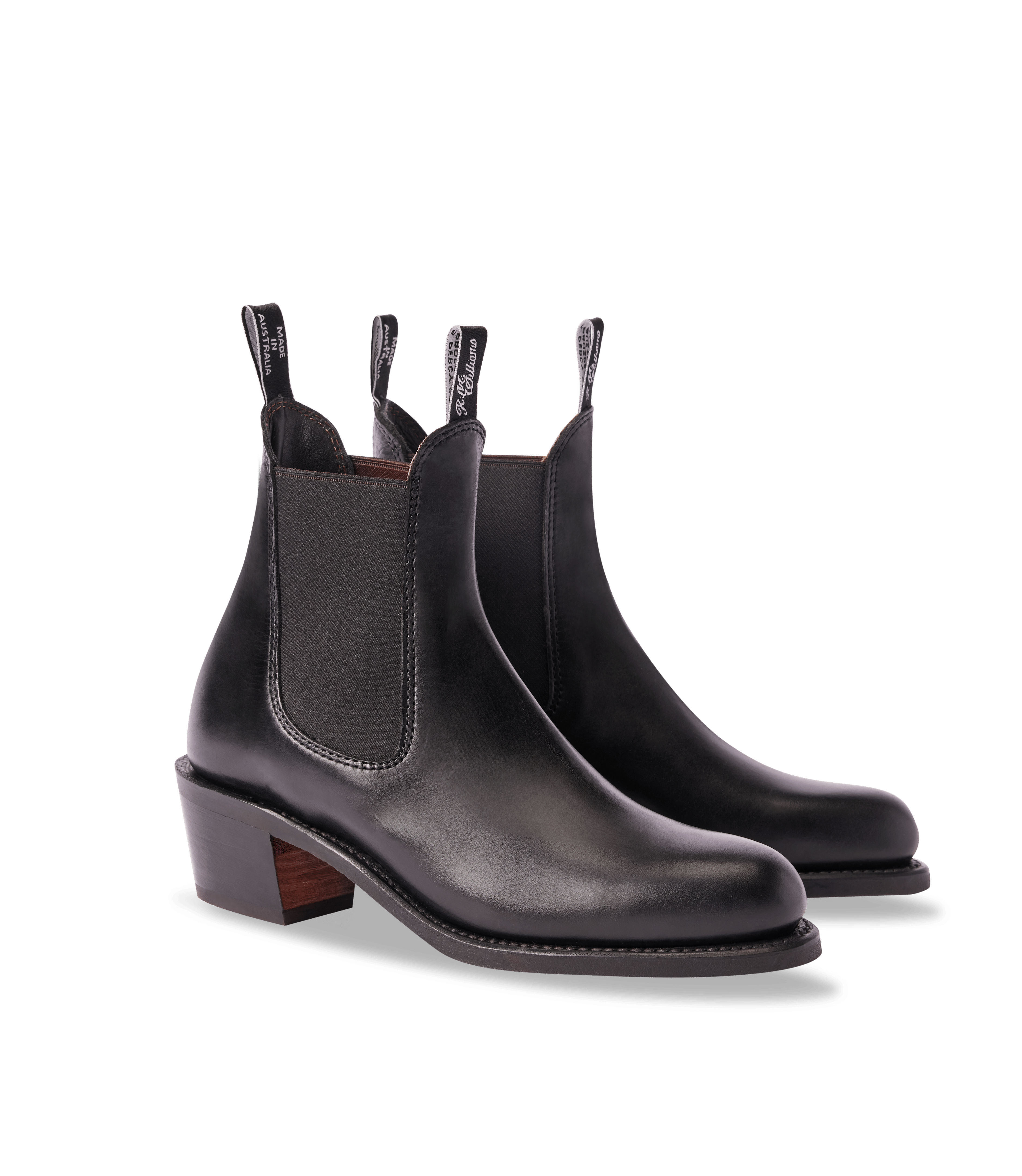 Rosebery boot black pull - up leather