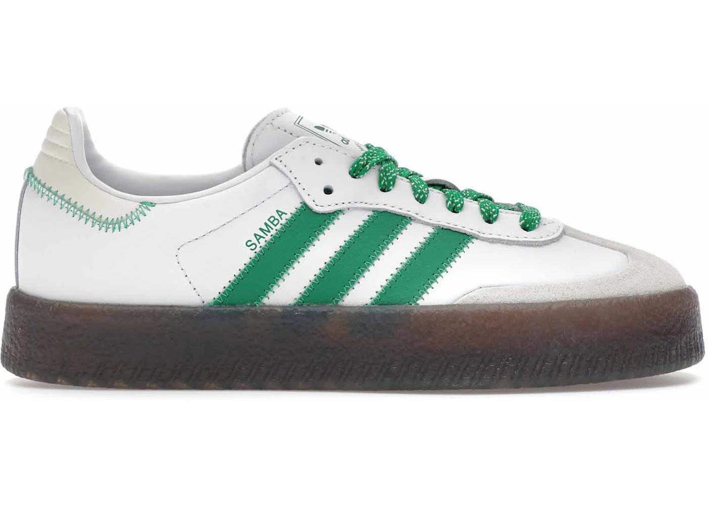 Adidas Sambae Cloud White Green Womens