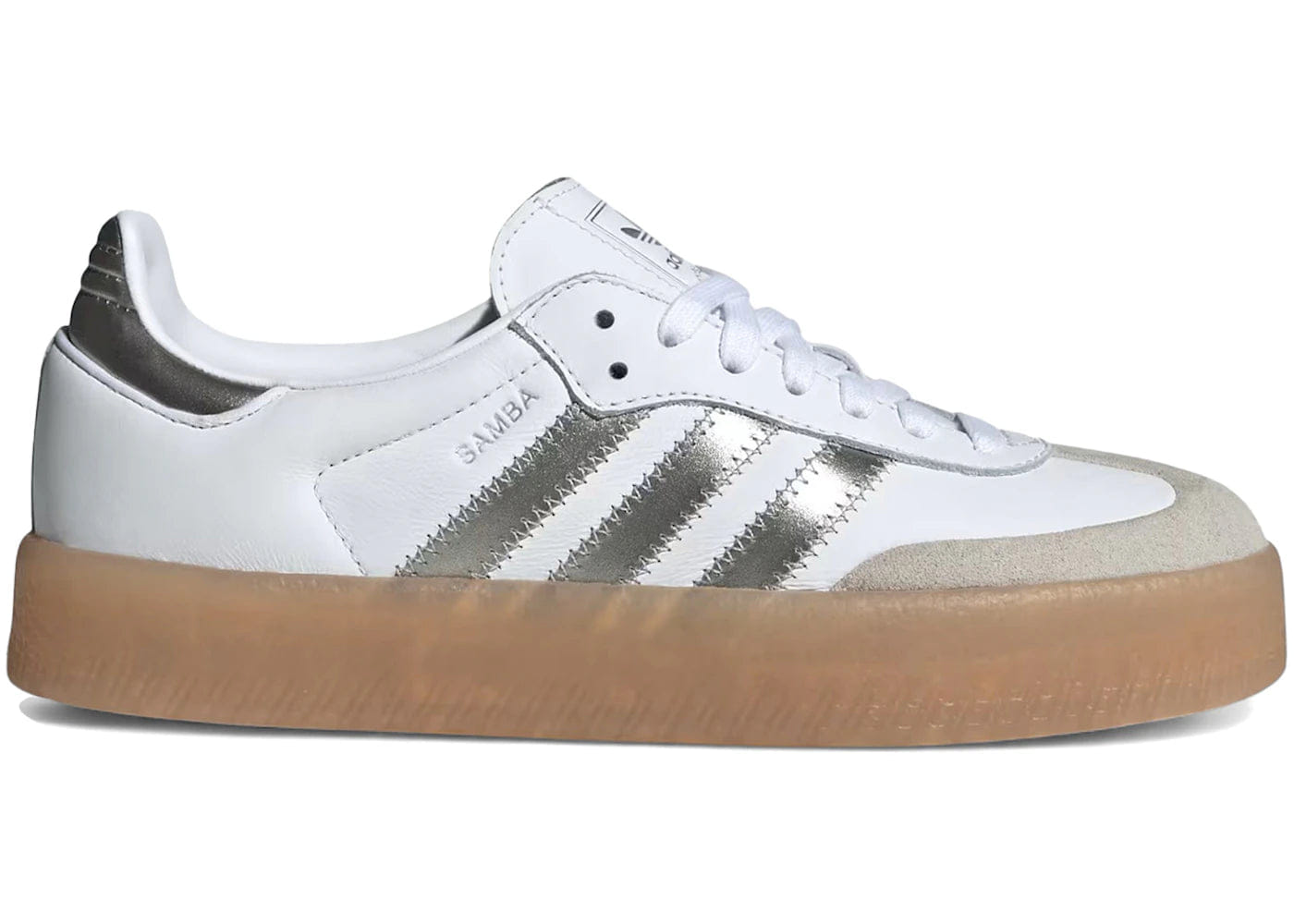 Adidas Sambae White Silver Metallic Womens