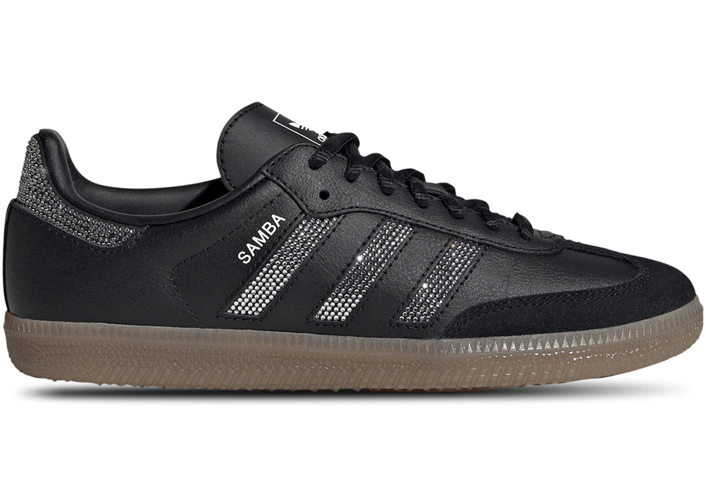 Adidas Samba Og Rhinestone Black Silver Gs