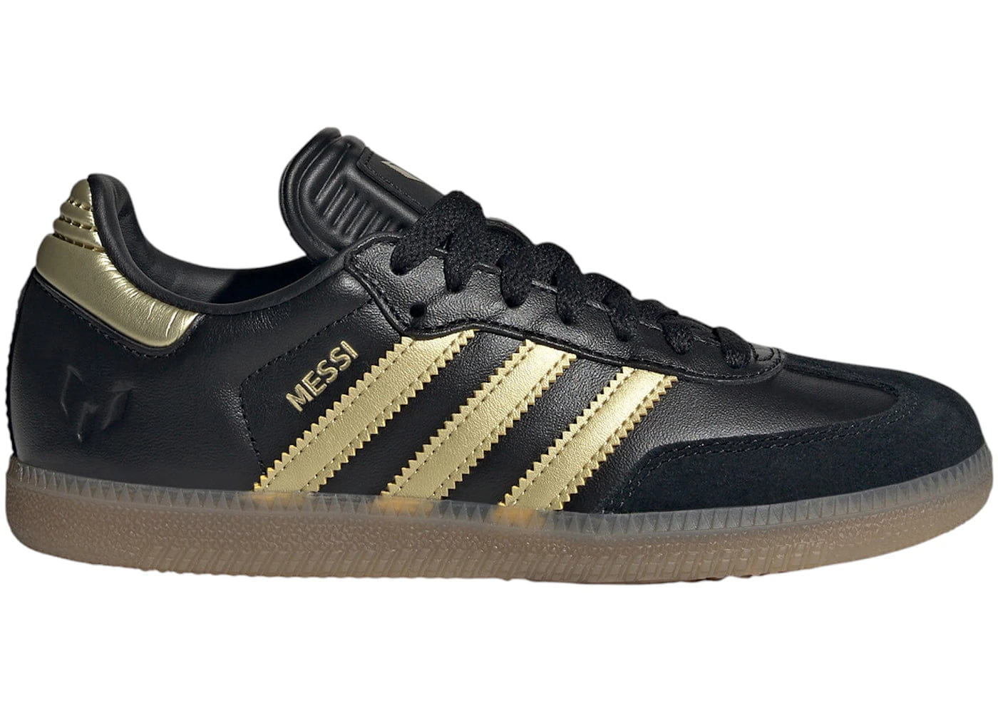 Adidas Samba Indoor Core Black Gold Metallic Gum