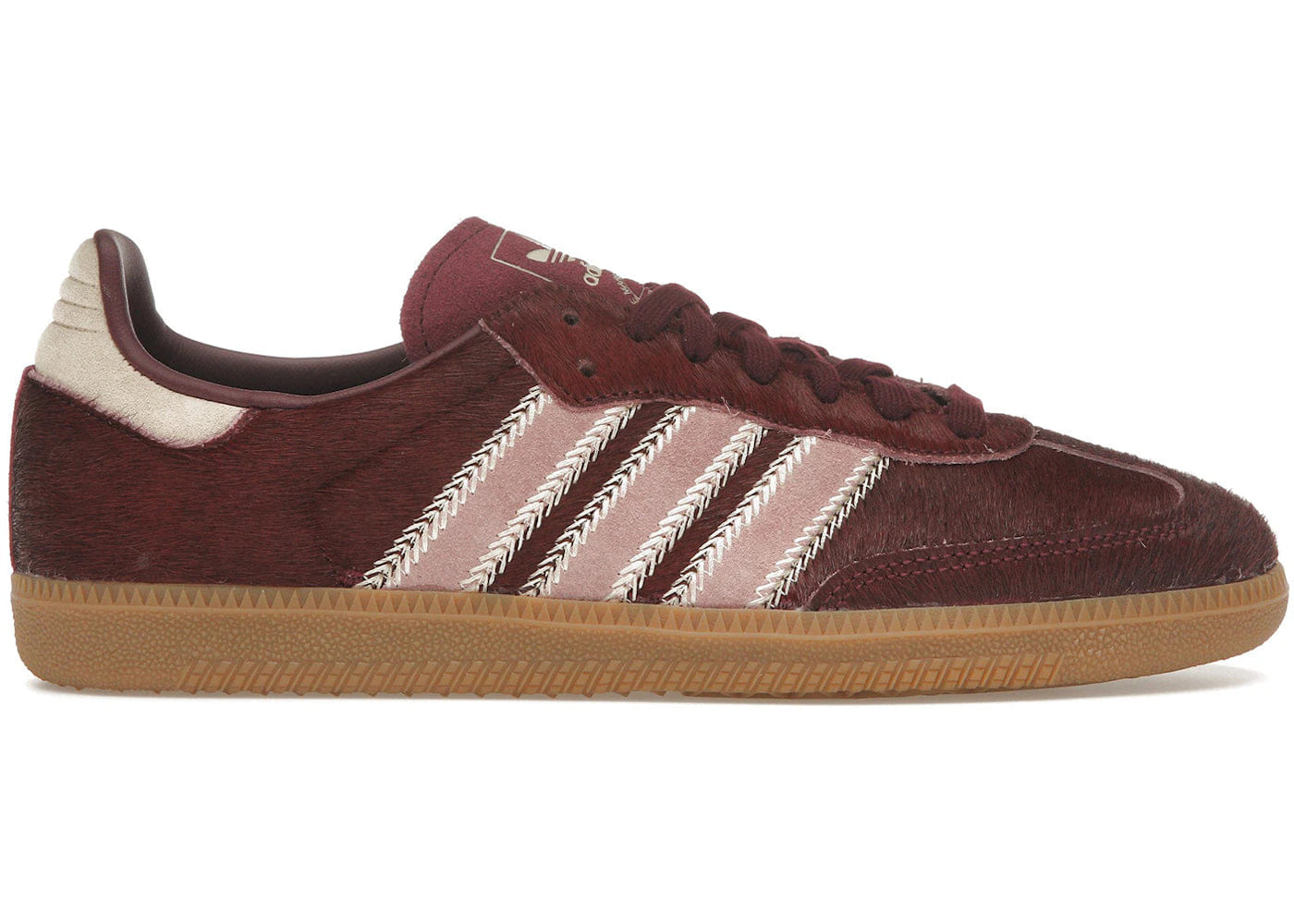 Adidas Samba Og Maroon Sand Strata Pony Womens