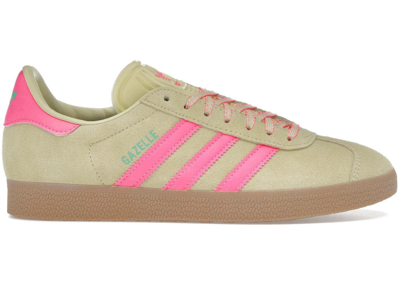 Adidas Gazelle Powder Yellow Lucid Pink Womens